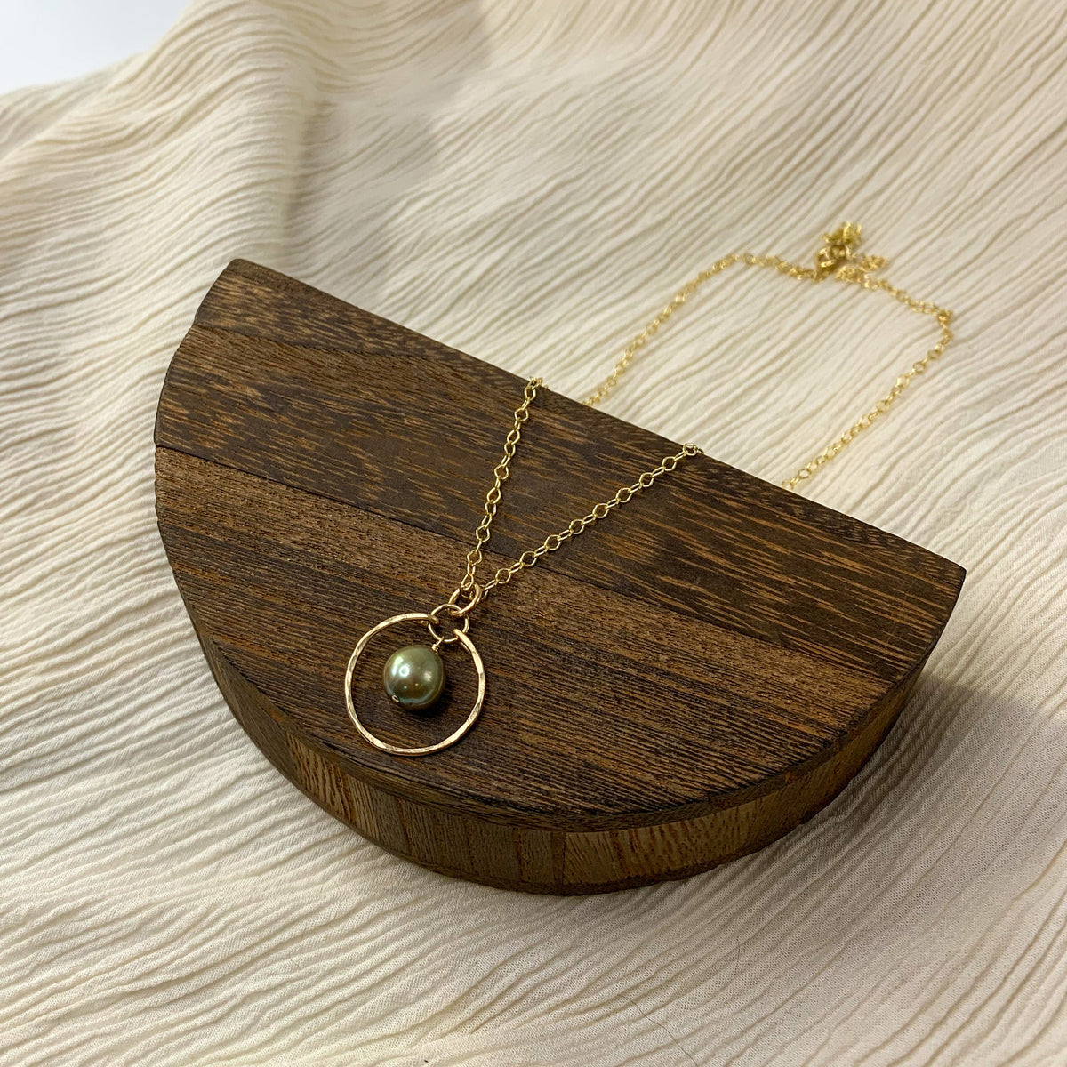 Mini Green Pearl Goddess Necklace