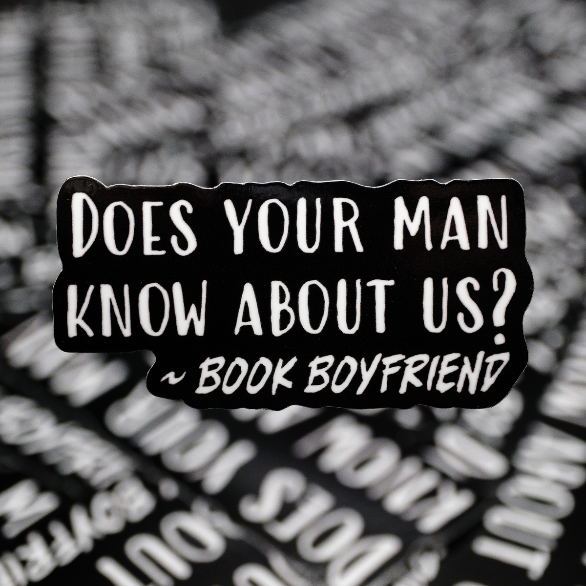 Black and white text sticker with a question about being a &