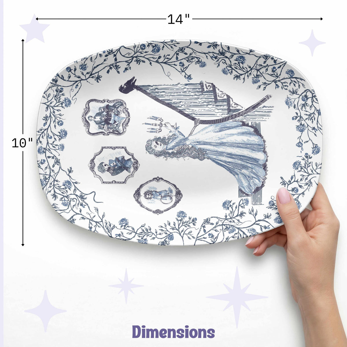 Domestic Zombie Toile Platter, Delft