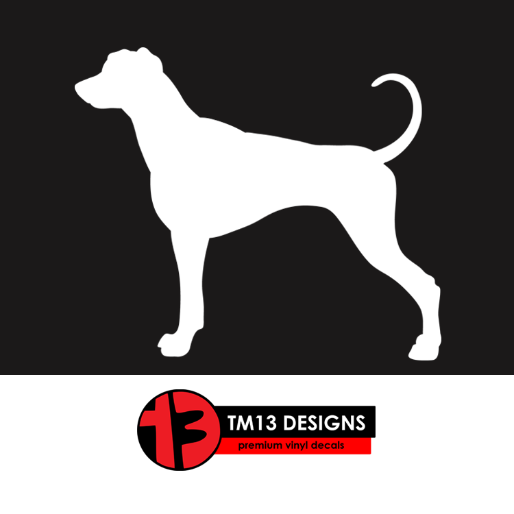 Doberman Pinscher (Floppy Ears) Silhouette Vinyl Decal