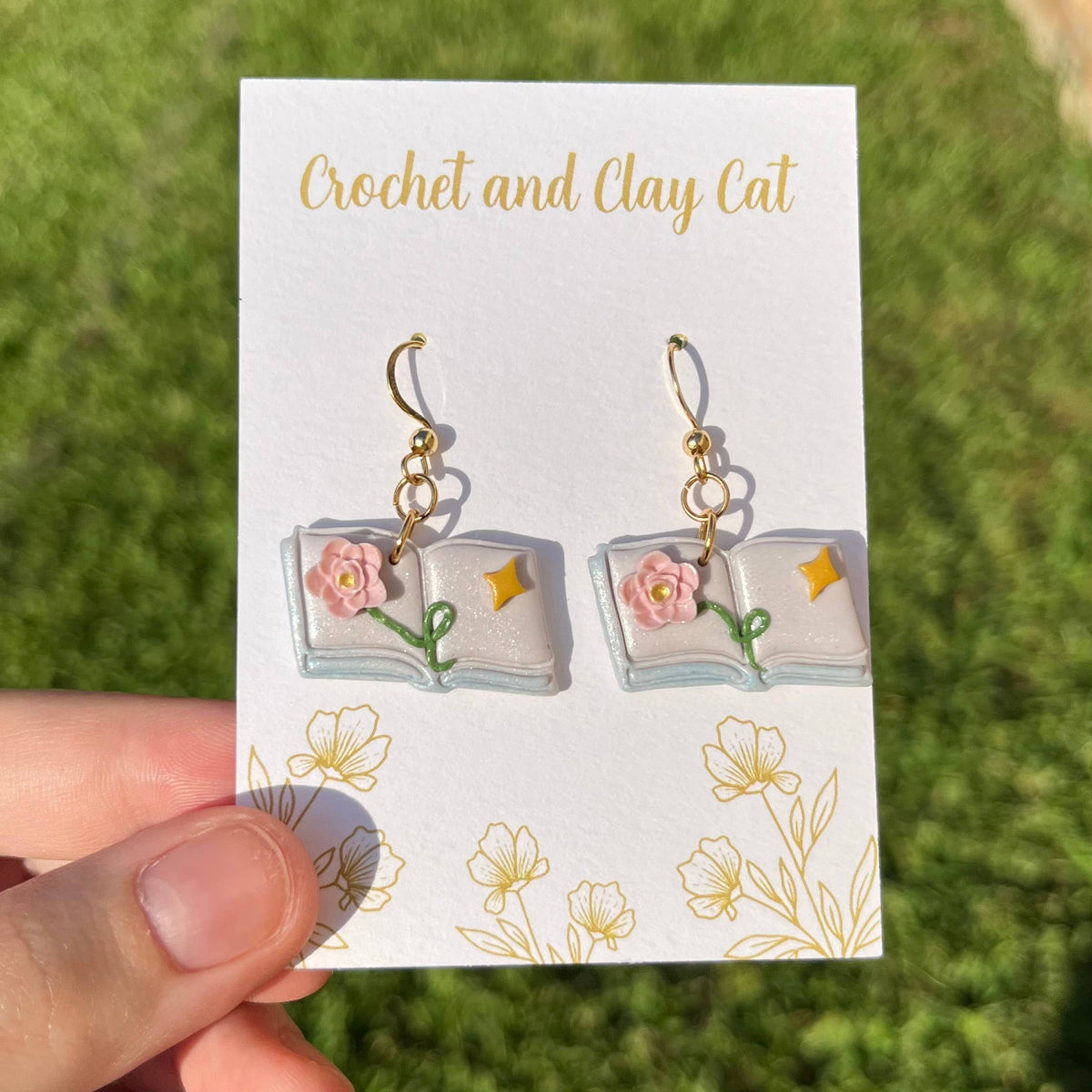 Pair of earrings on a &
