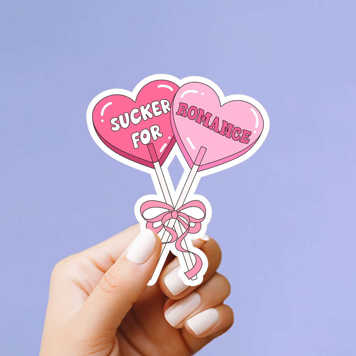 Heart-shaped lollipops with &