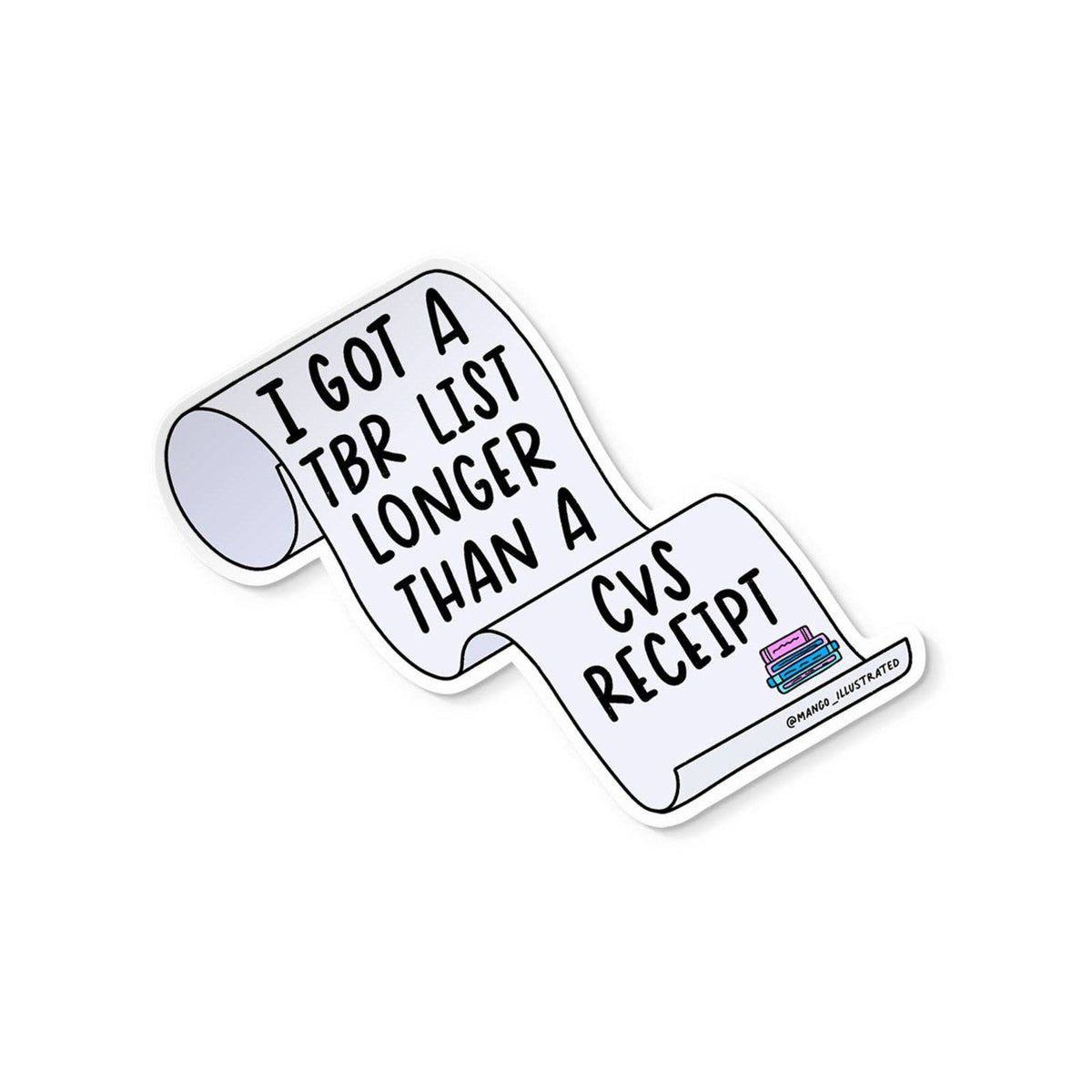 Sticker with text &