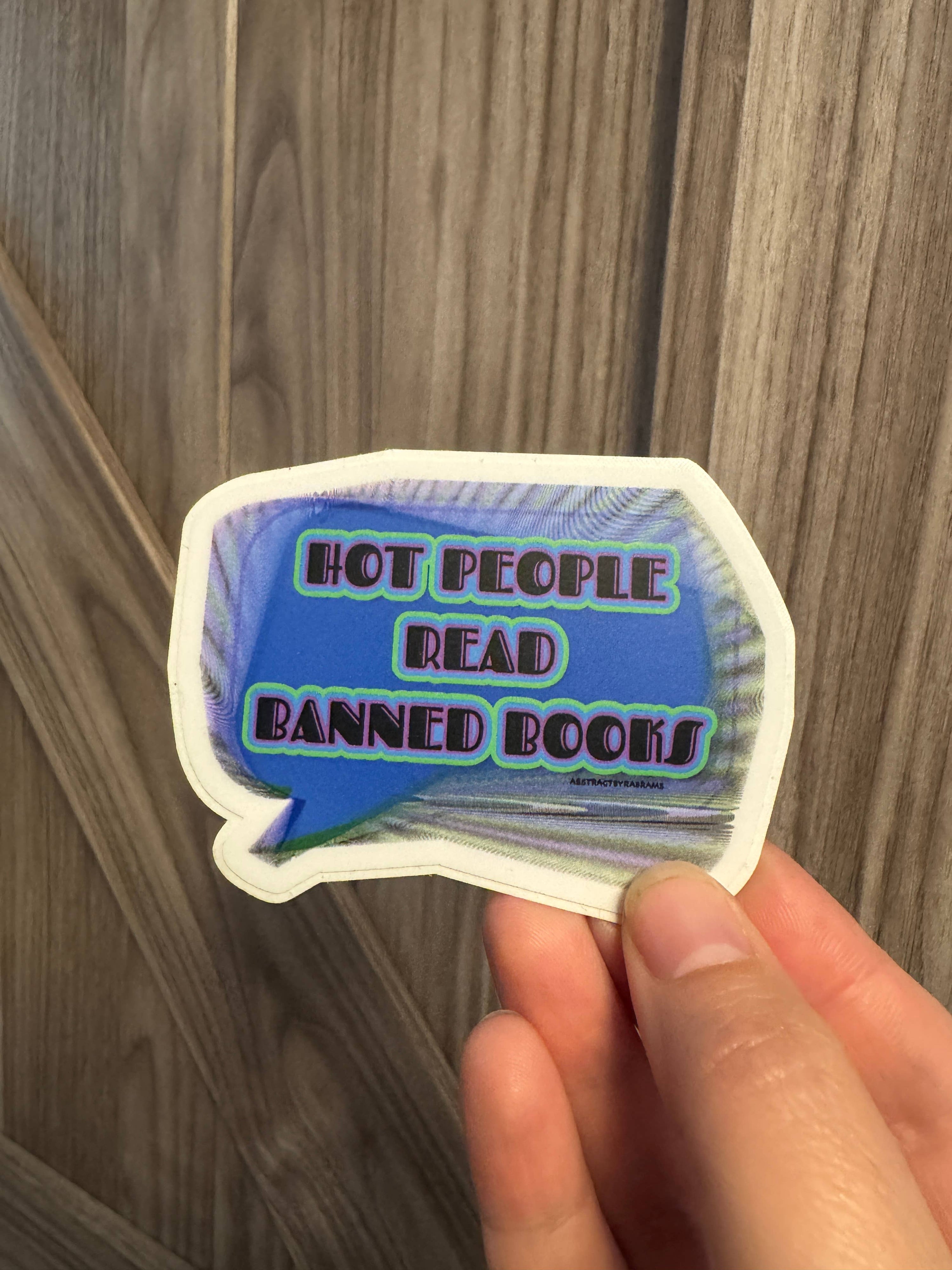 Hot People Read Banned Books Sticker | Waterproof Vinyl Book Lover Decal