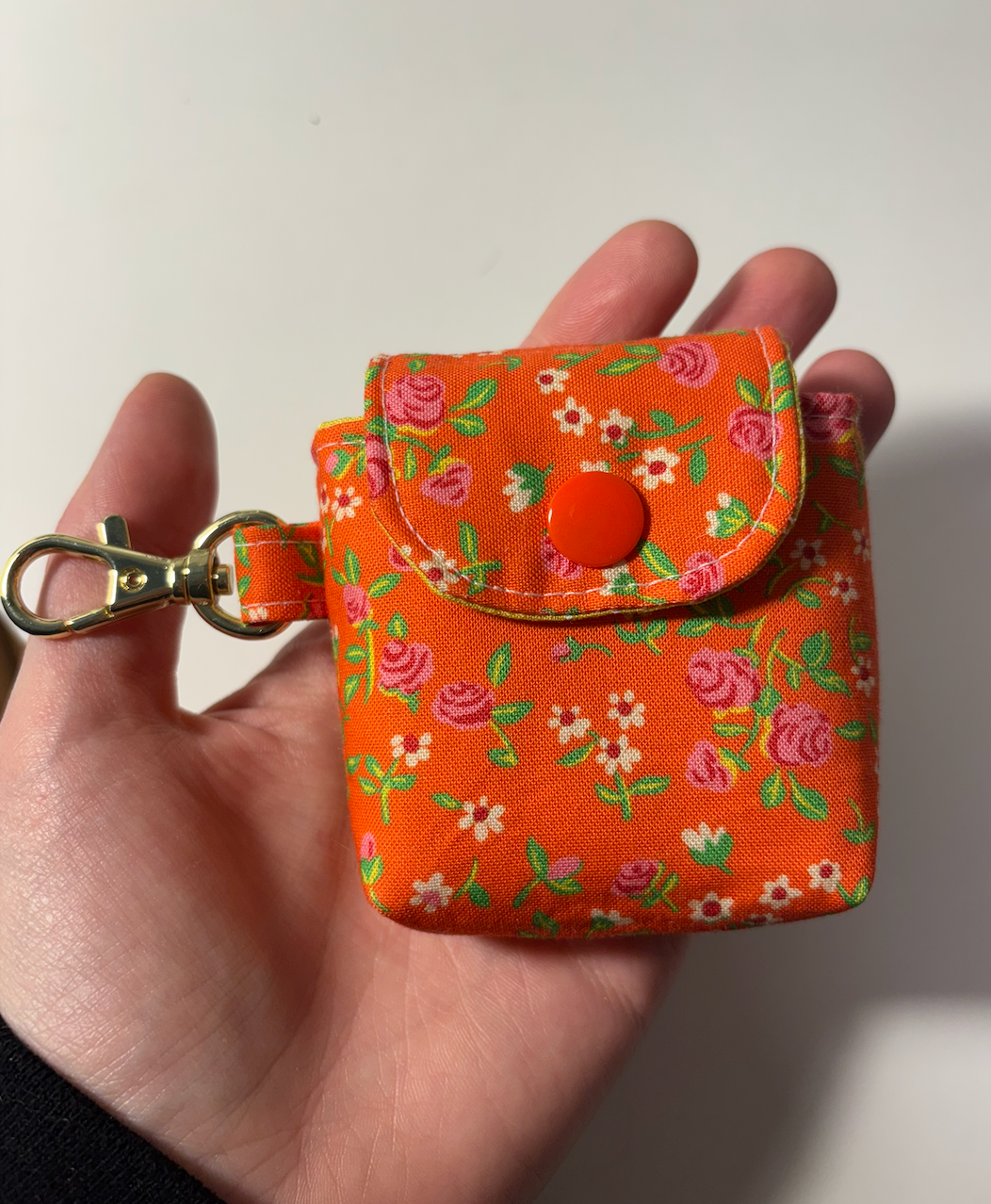 Keychain Earbud Case with Snap Close