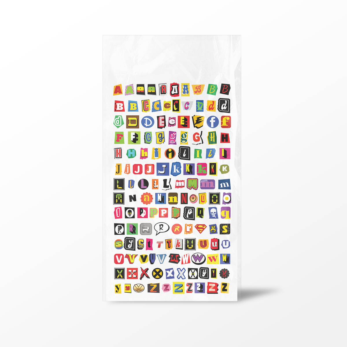 Cut Out Ransom Letters sticker sheet