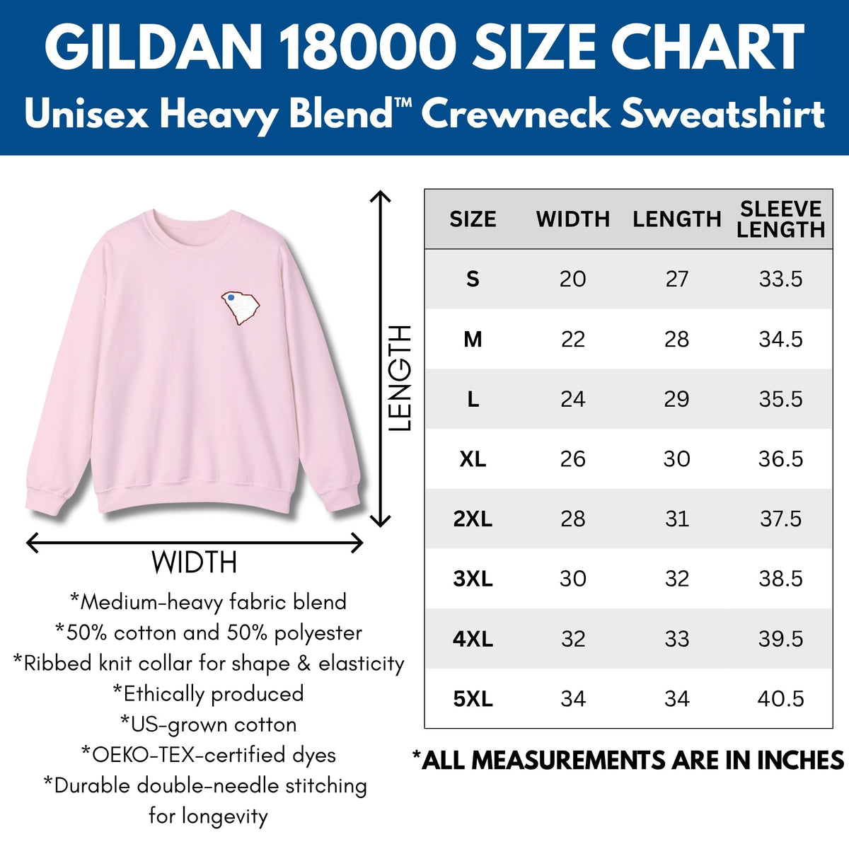embroidered-blue-dot-red-state-crewneck-sweatshirt-custom-location-political-activist-pullover-size-chart