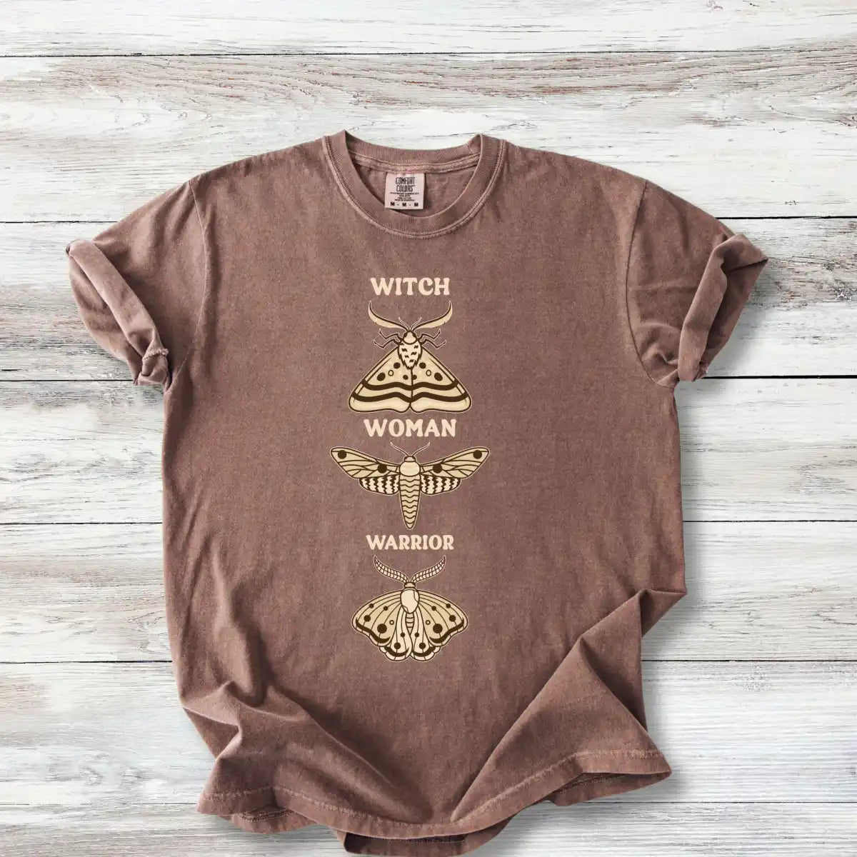 Witch Women Warrior Tshirt | Moth Graphic Tee
