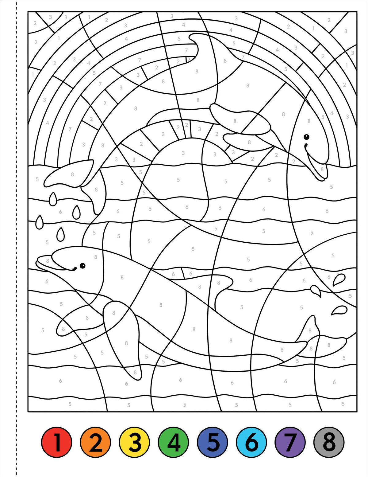Color-By-Number Under The Sea coloring book