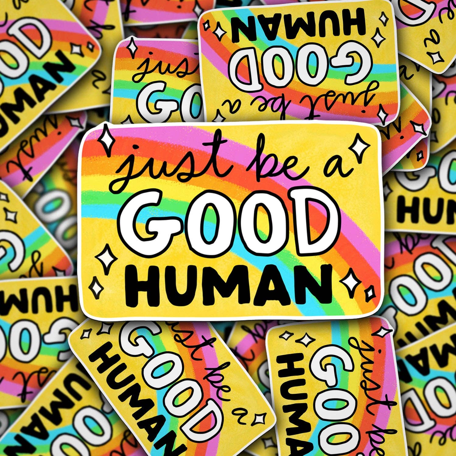 Colorful stickers with &