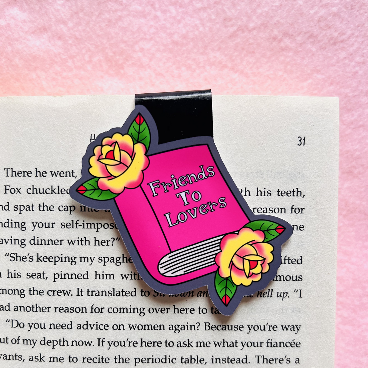 Book-shaped magnet with &