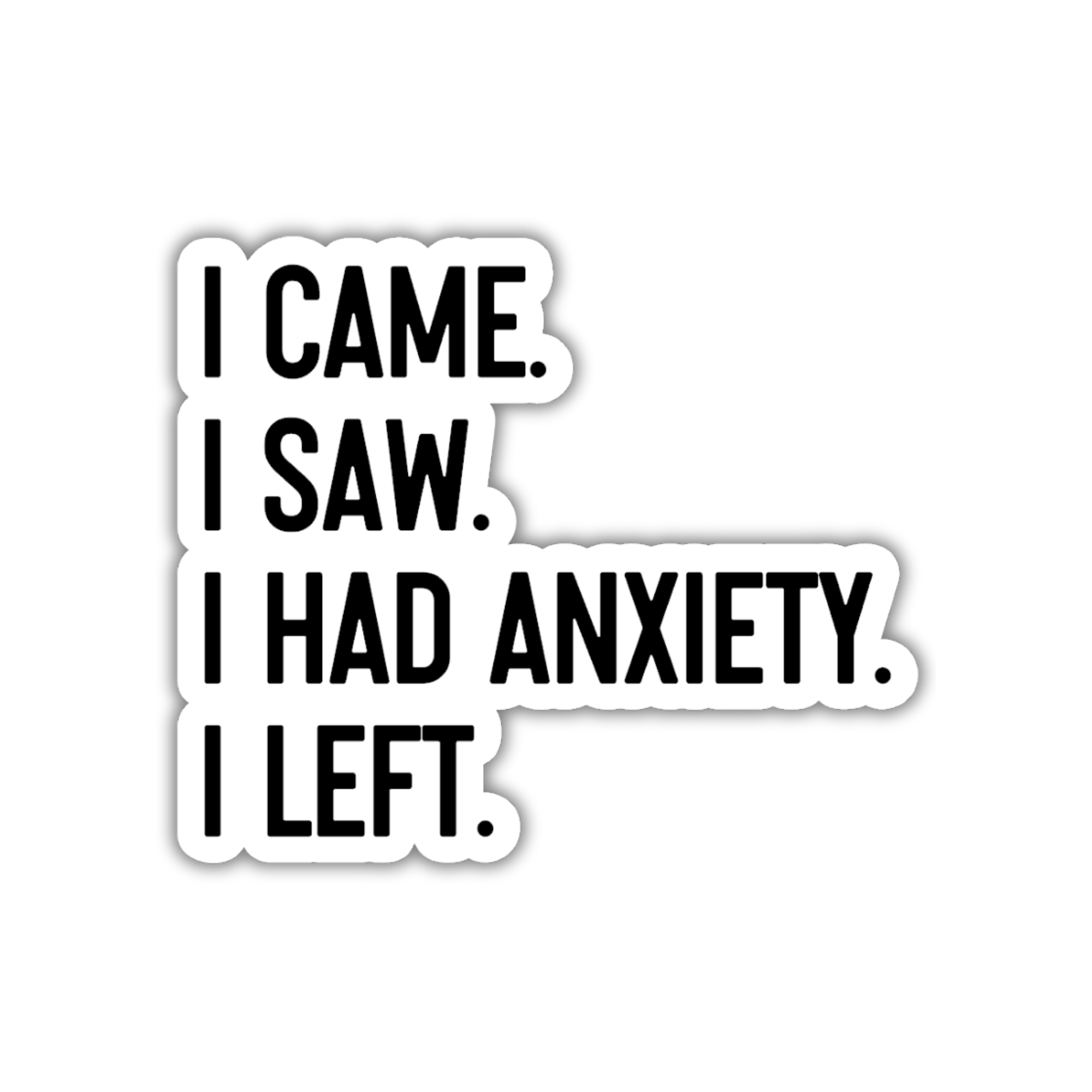 Sticker with text &