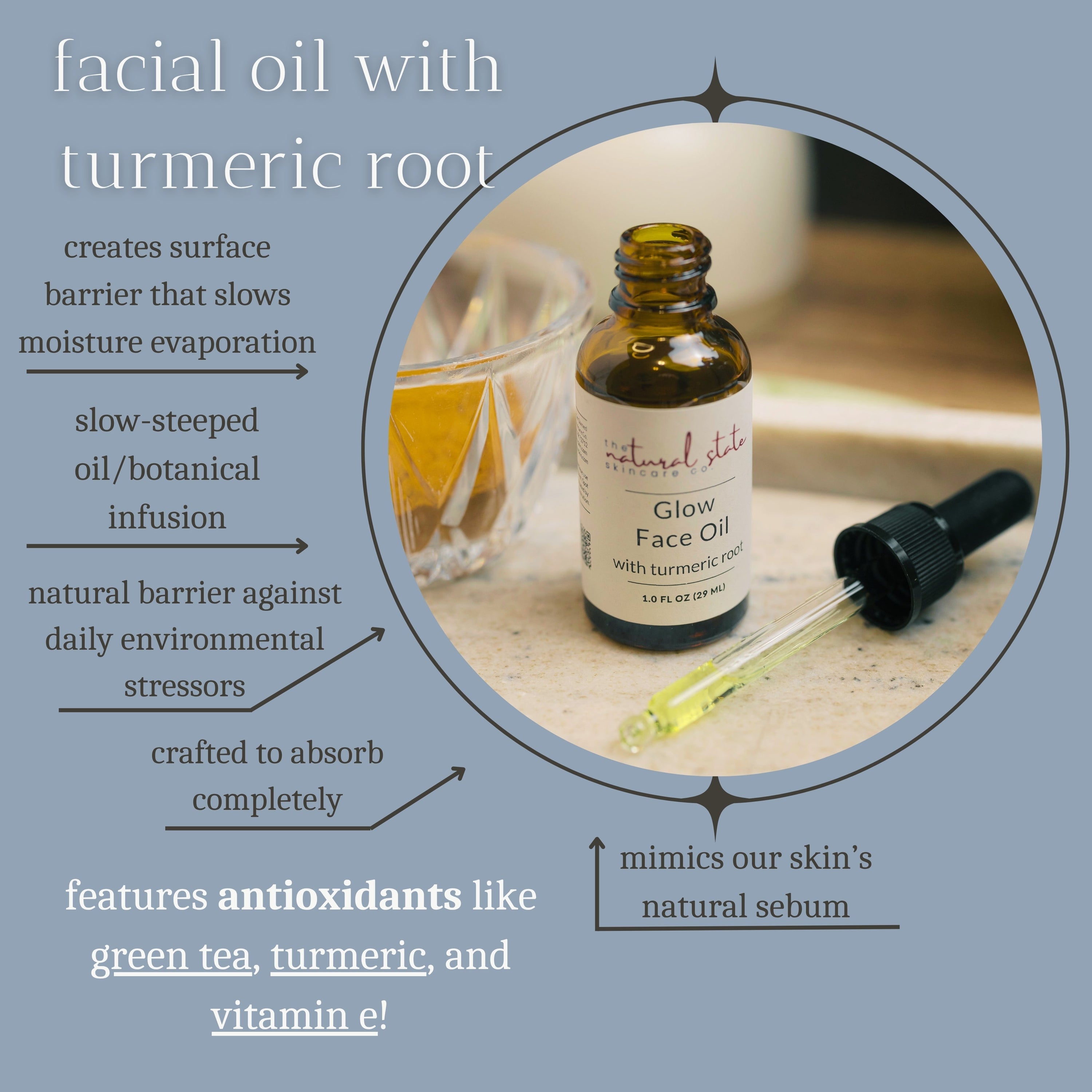 Facial Oil | Glow Face Oil with Turmeric