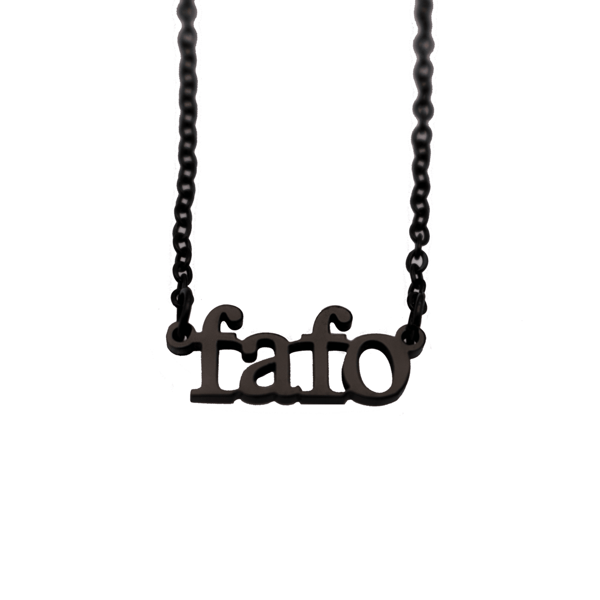 FAFO Acronym Cutout Necklace *pre-order* - Babe co.