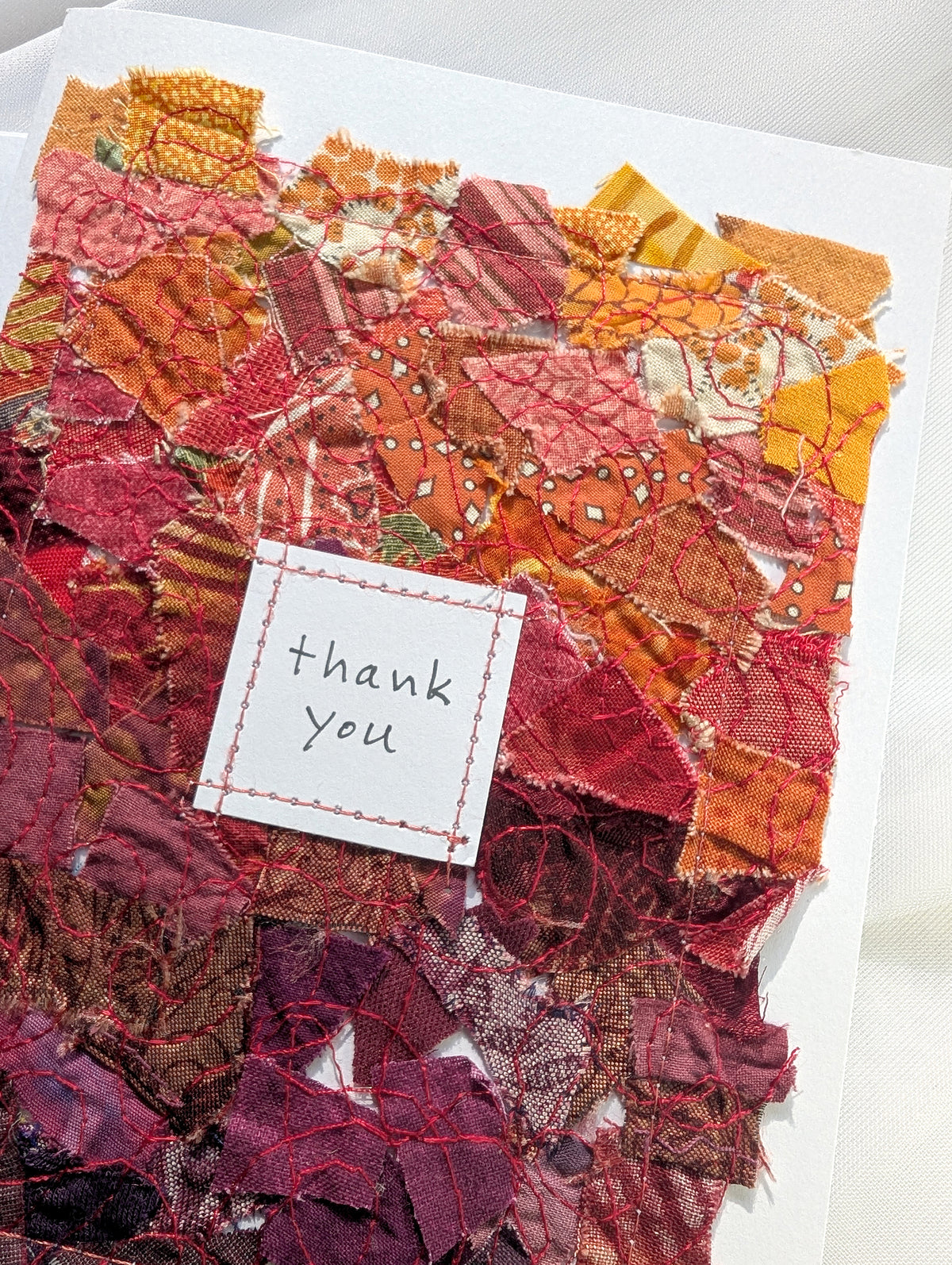 Autumn Leaves Blank Thank You Card, 5 by 7 inches
