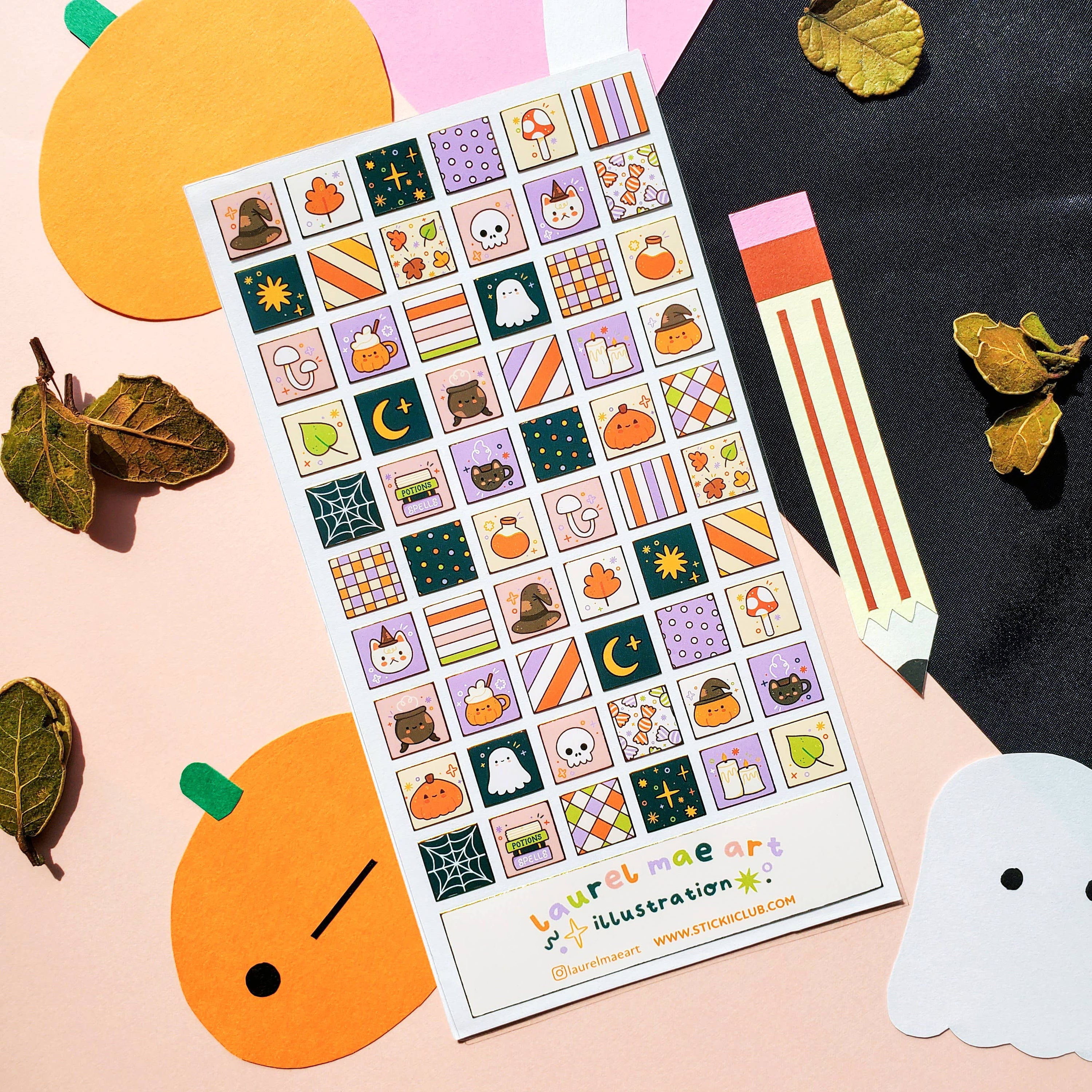 Halloween Patchwork Sticker Sheet