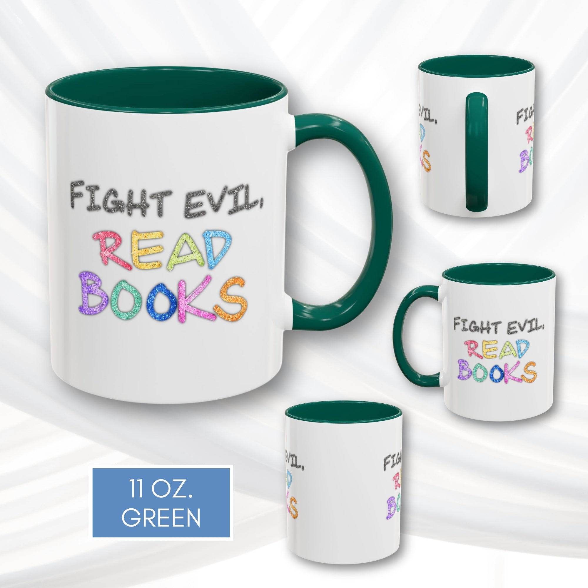 fight-evil-read-books-colorful-accent-coffee-mug-book-lover-tea-cup-hand-lettered-glitter-effect-green-11