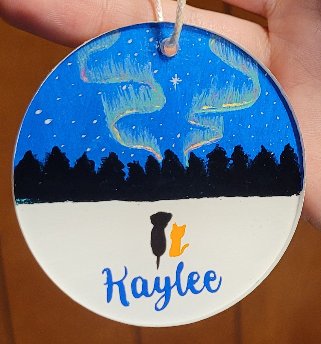 Hand Painted Ornaments Night Sky Style
