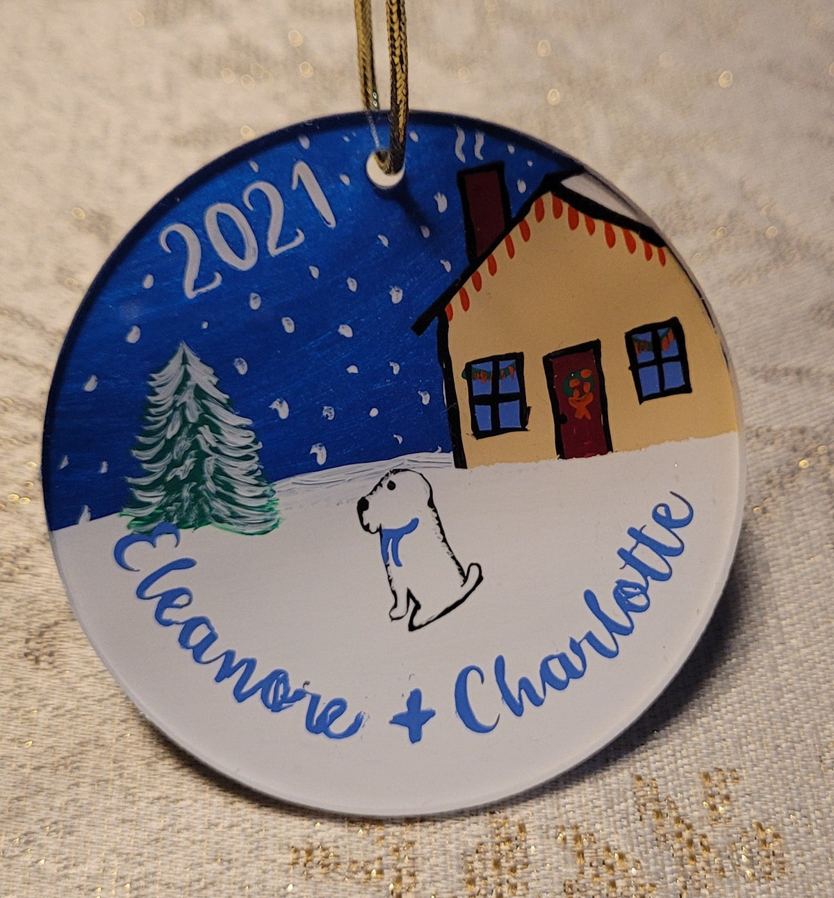 Hand Painted Ornaments Waiting For Santa Style