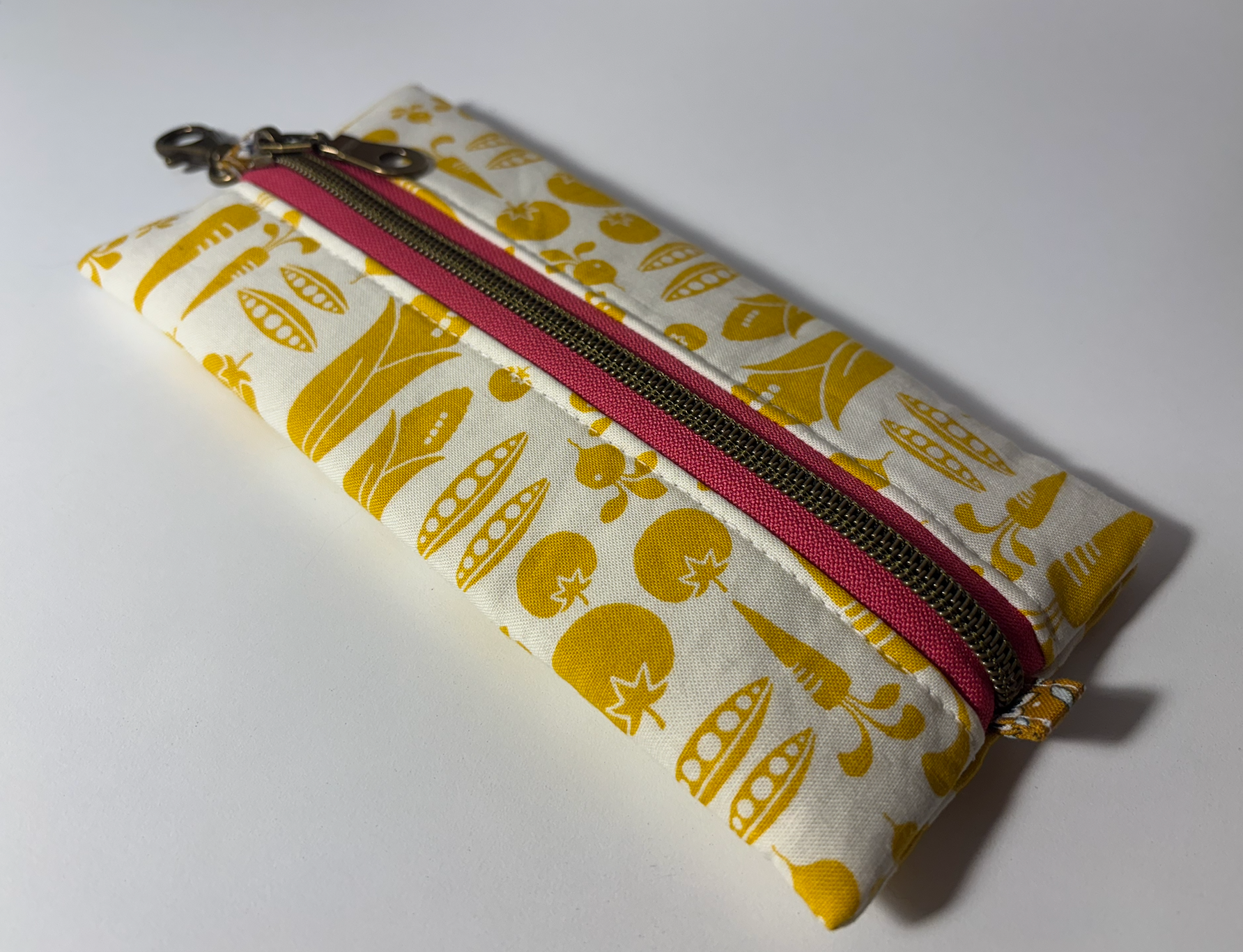 Flat Zipper Pencil Pouch with Key Ring