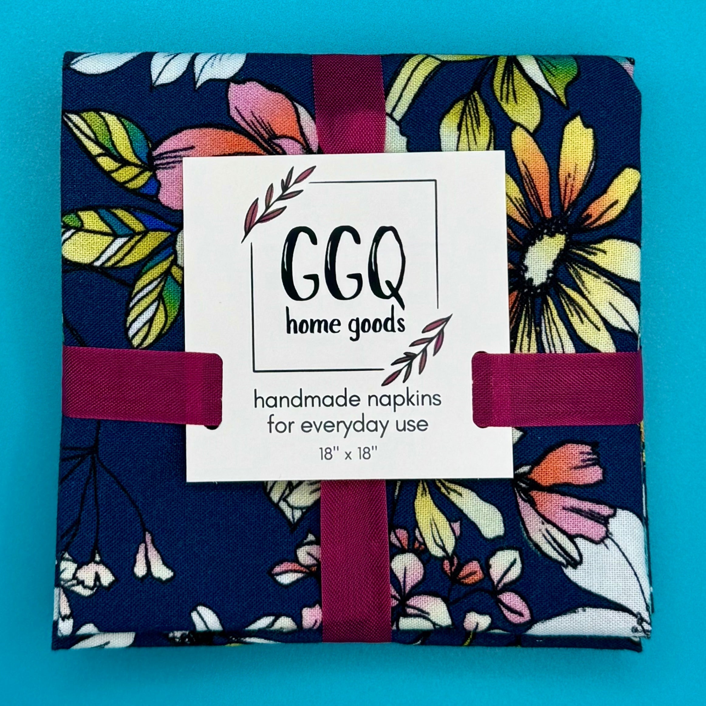 100% Cotton Napkins - Set of 2 - Floral