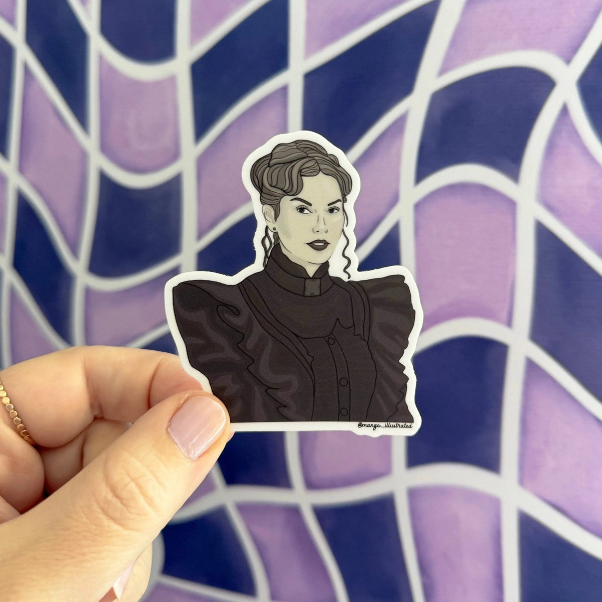 Fortnight Tay sticker styled flat lay — waterproof vinyl laptop sticker by indie artist MangoIllustrated