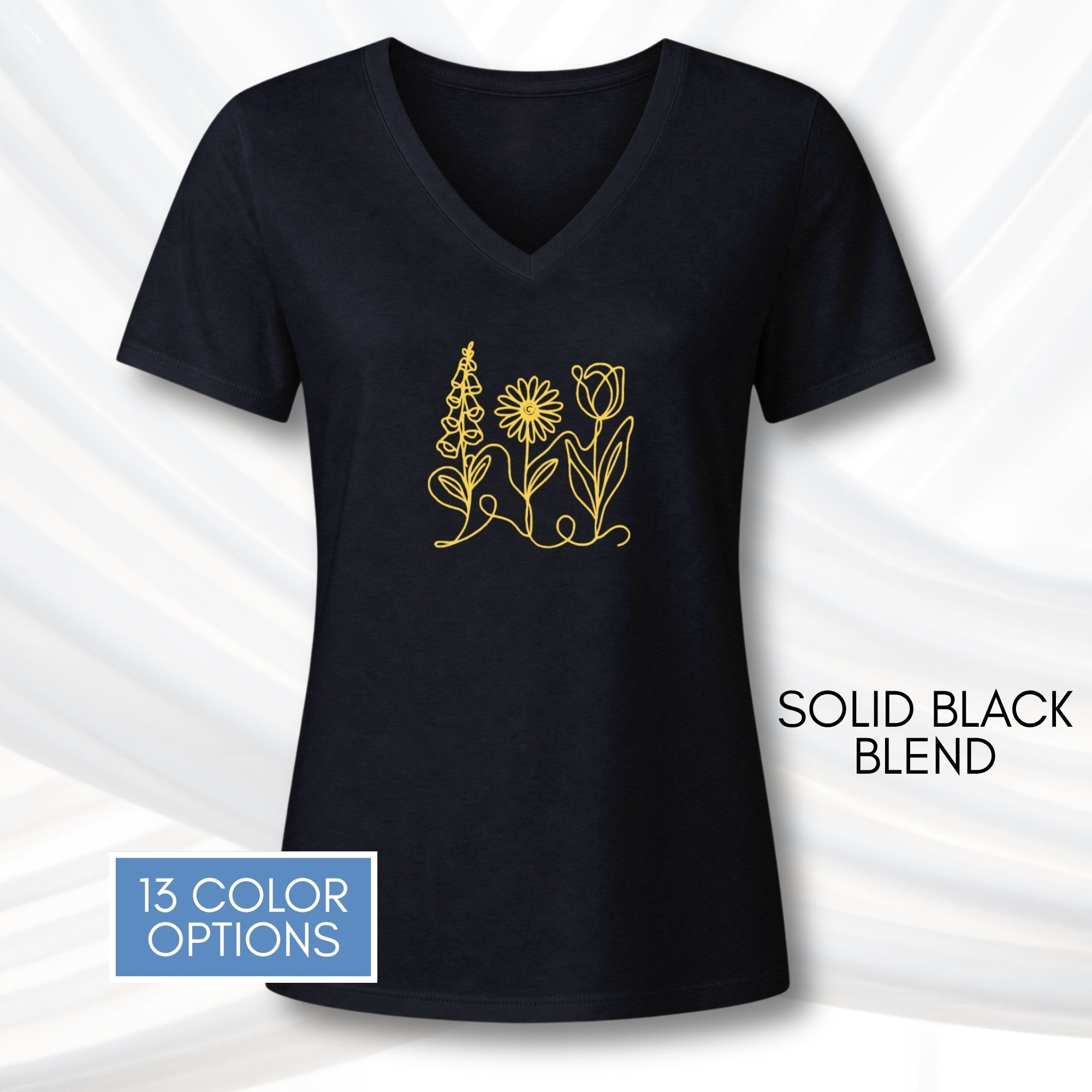 foxglove-daisy-tulip-ladies-bella-canvas-vneck-tshirt-womens-fit-subtle-fdt-flowers-tee-solid-black-blend