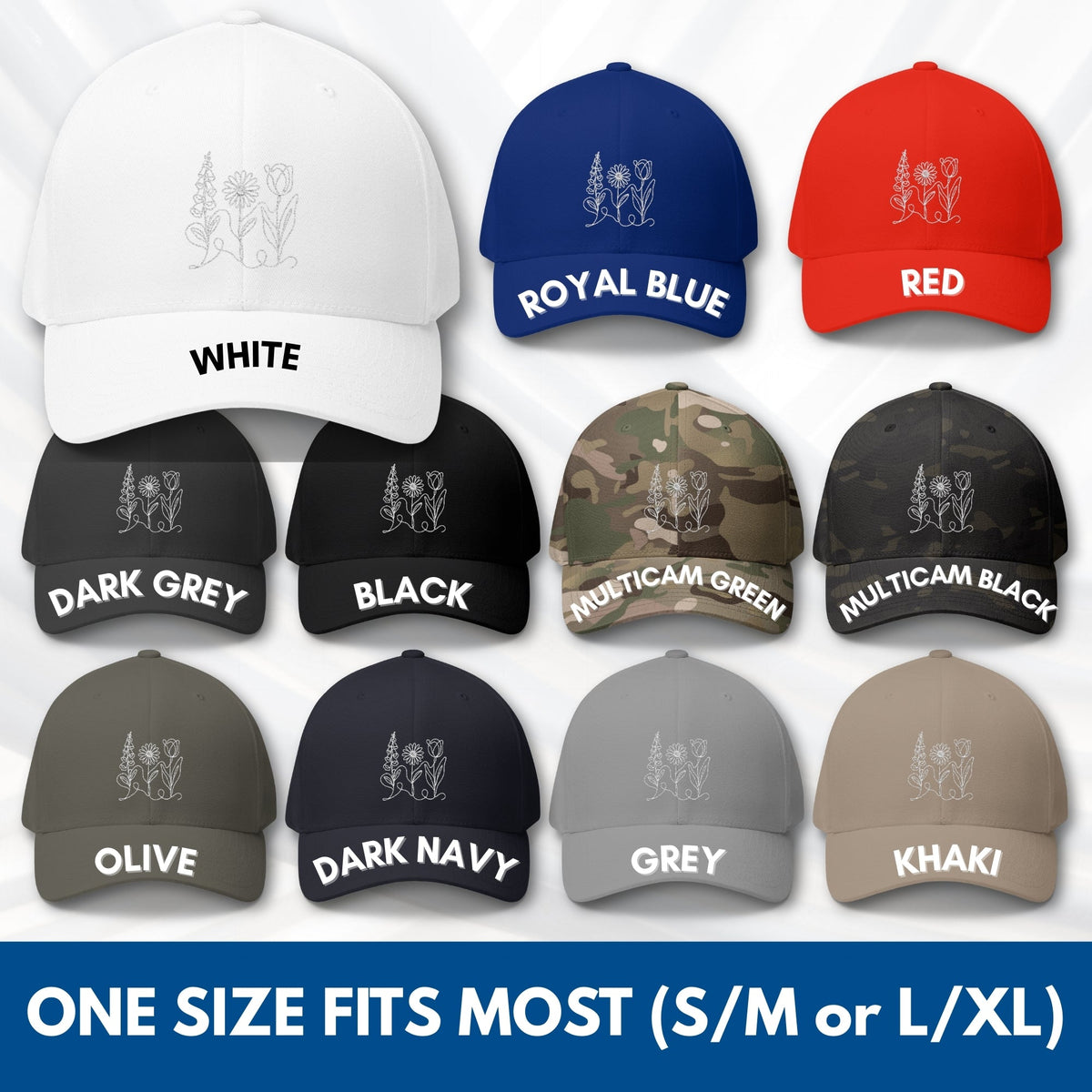 foxglove-daisy-tulip-subtle-fdt-flowers-embroidered-fitted-dad-hat-baseball-cap-anti-trump