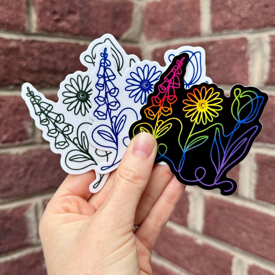 foxglove-daisy-tulip-subtle-fdt-flowers-glossy-indoor-outdoor-vinyl-sticker-3-pack-sampler