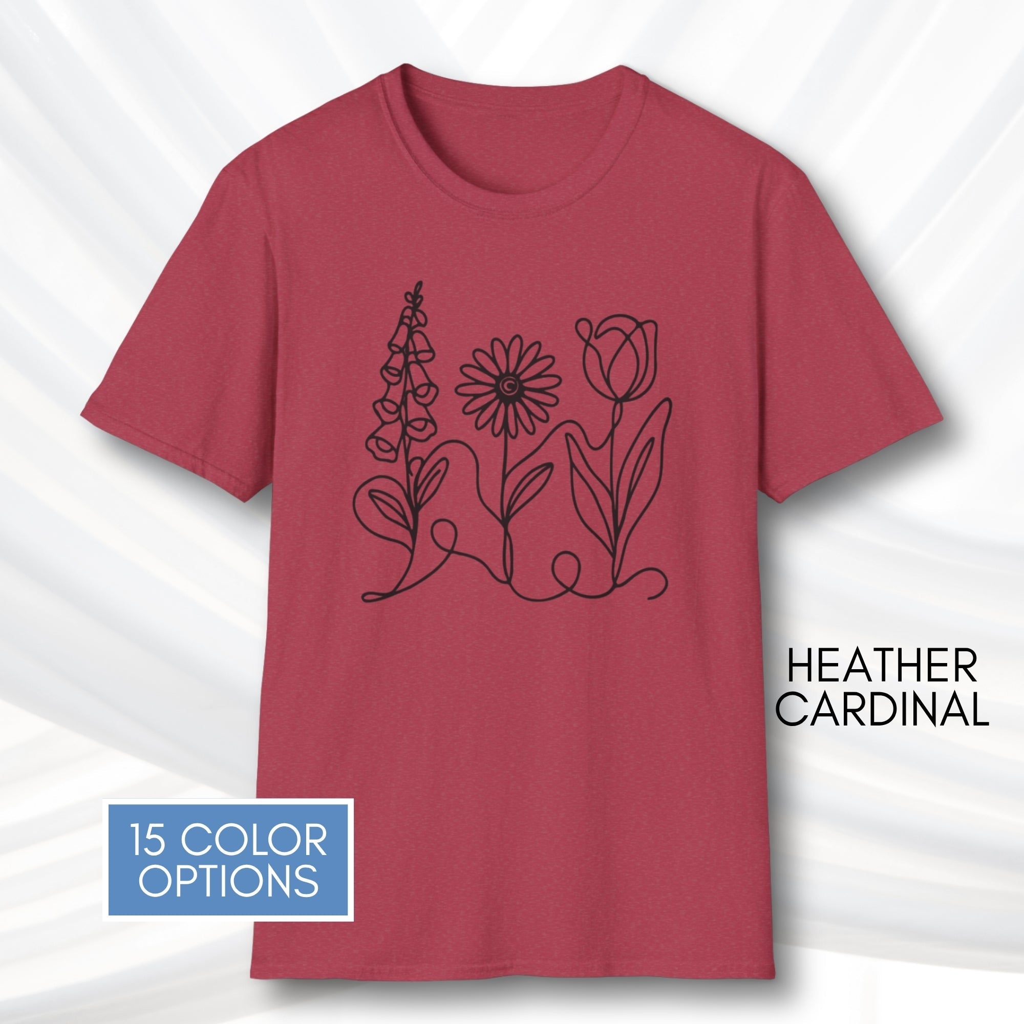 foxglove-daisy-tulip-unisex-softstyle-tshirt-subtle-fdt-flowers-graphic-tee-heather-cardinal