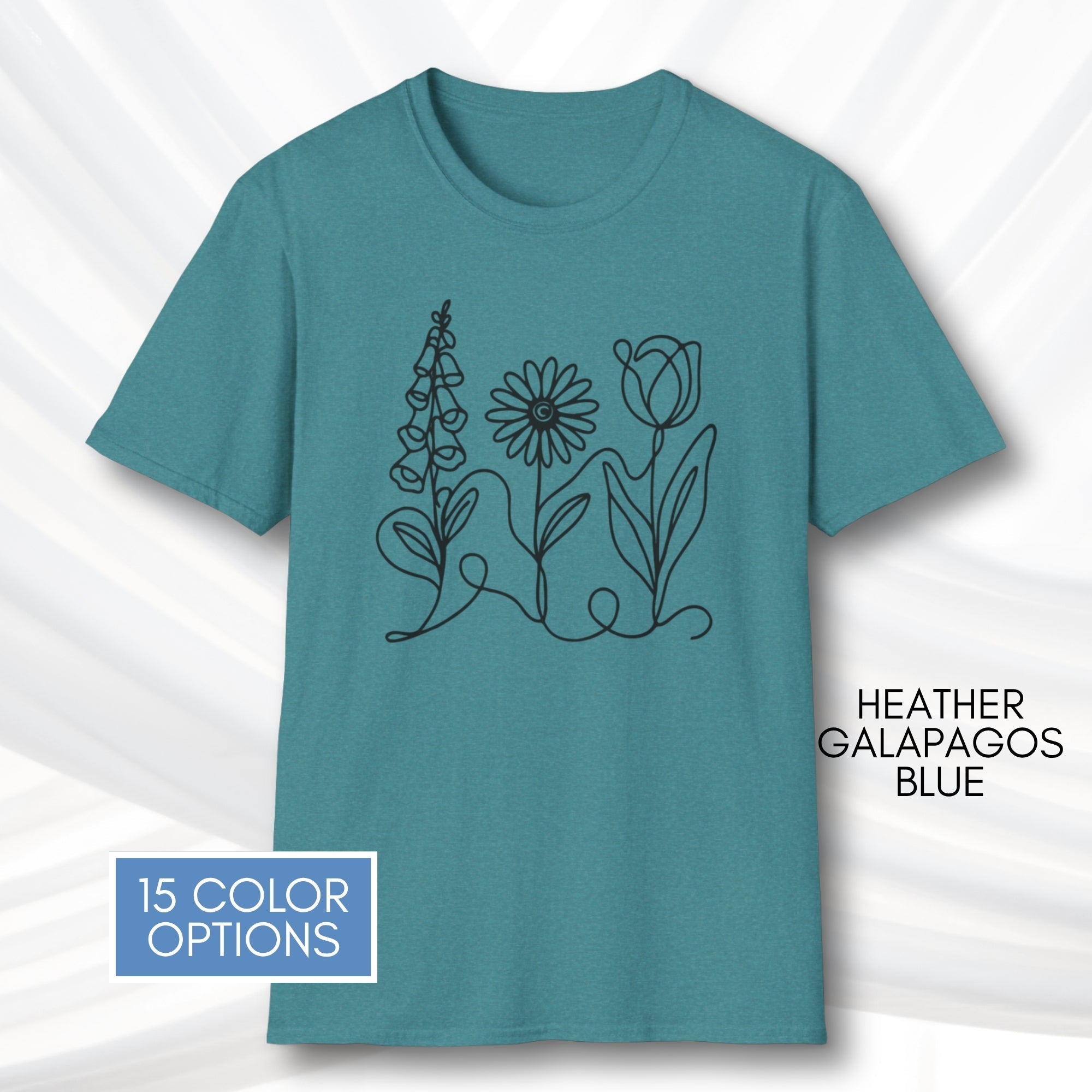 foxglove-daisy-tulip-unisex-softstyle-tshirt-subtle-fdt-flowers-graphic-tee-heather-galapagos-blue