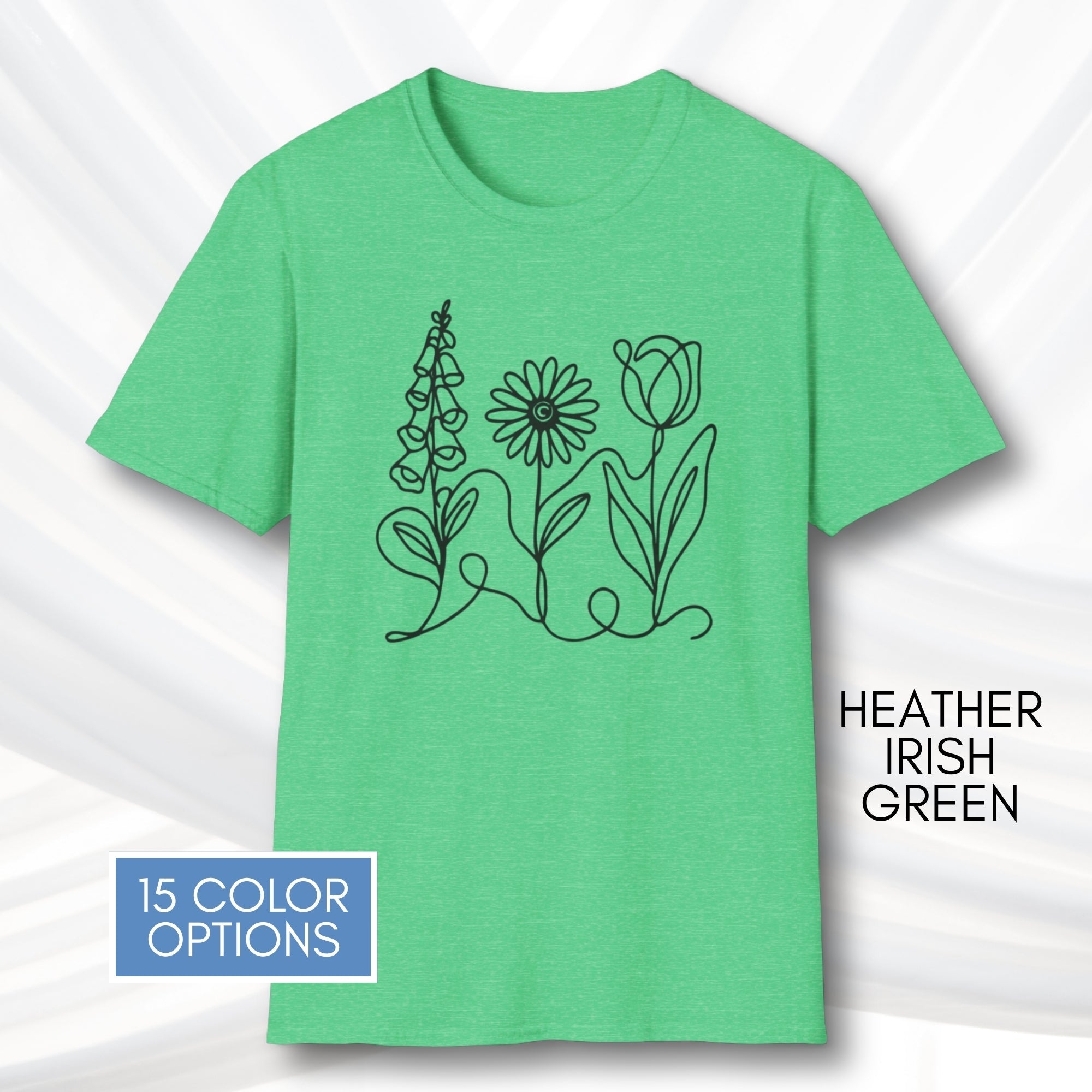 foxglove-daisy-tulip-unisex-softstyle-tshirt-subtle-fdt-flowers-graphic-tee-heather-irish-green