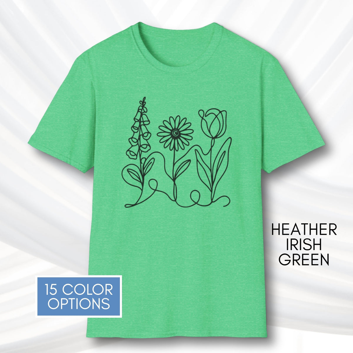 foxglove-daisy-tulip-unisex-softstyle-tshirt-subtle-fdt-flowers-graphic-tee-heather-irish-green