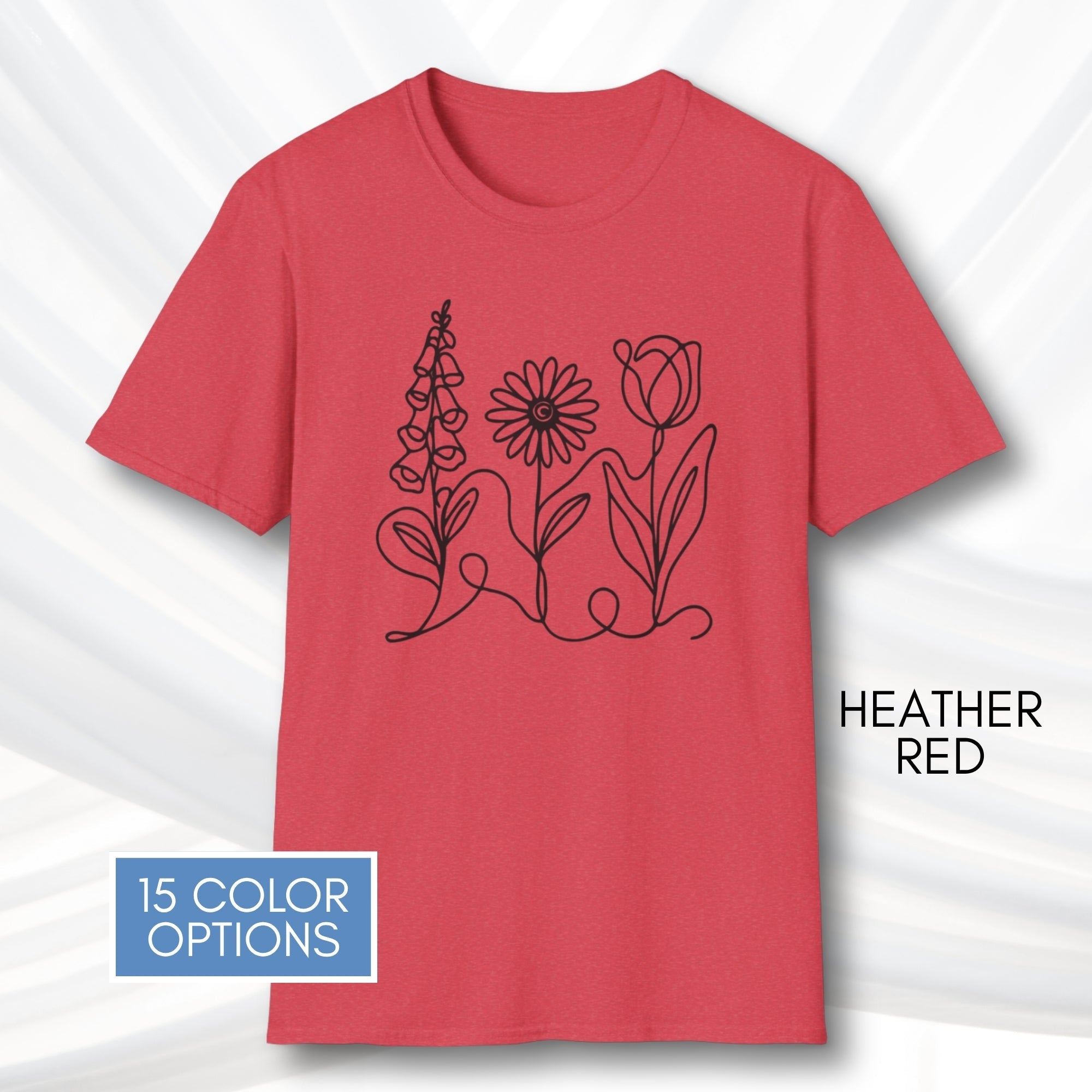 foxglove-daisy-tulip-unisex-softstyle-tshirt-subtle-fdt-flowers-graphic-tee-heather-red