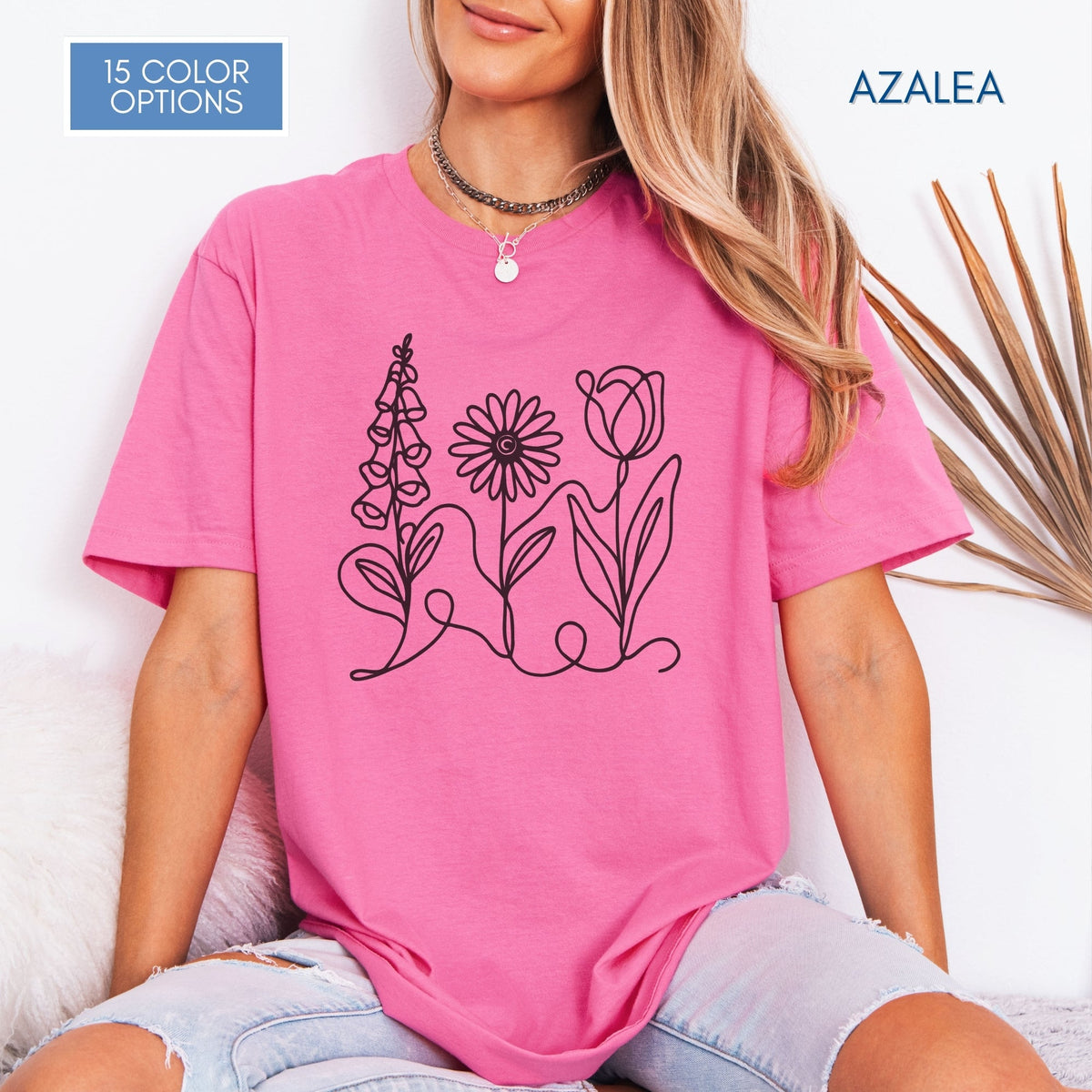 foxglove-daisy-tulip-unisex-softstyle-tshirt-subtle-fdt-flowers-tee-azalea