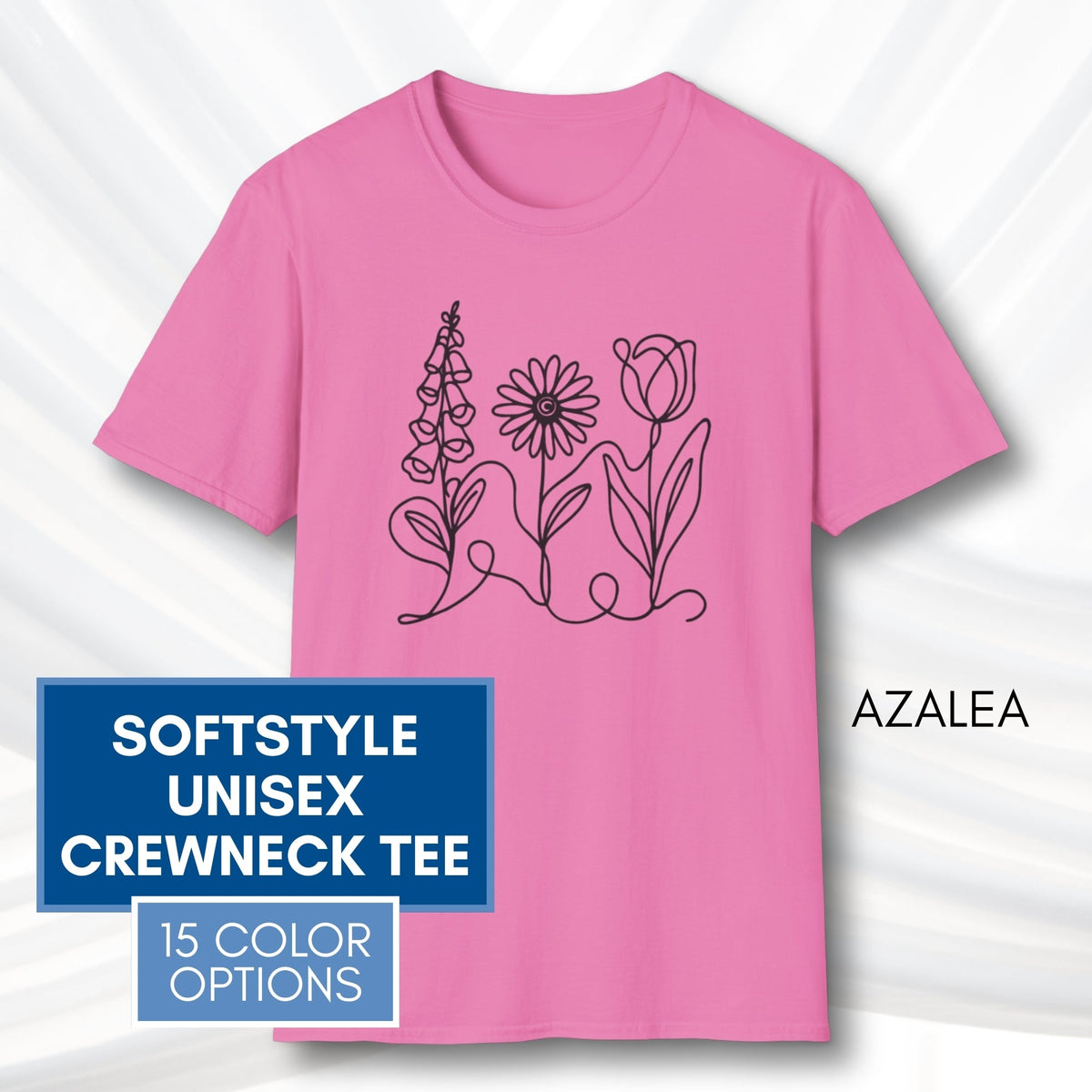 foxglove-daisy-tulip-unisex-softstyle-tshirt-subtle-fdt-flowers-tee-azalea