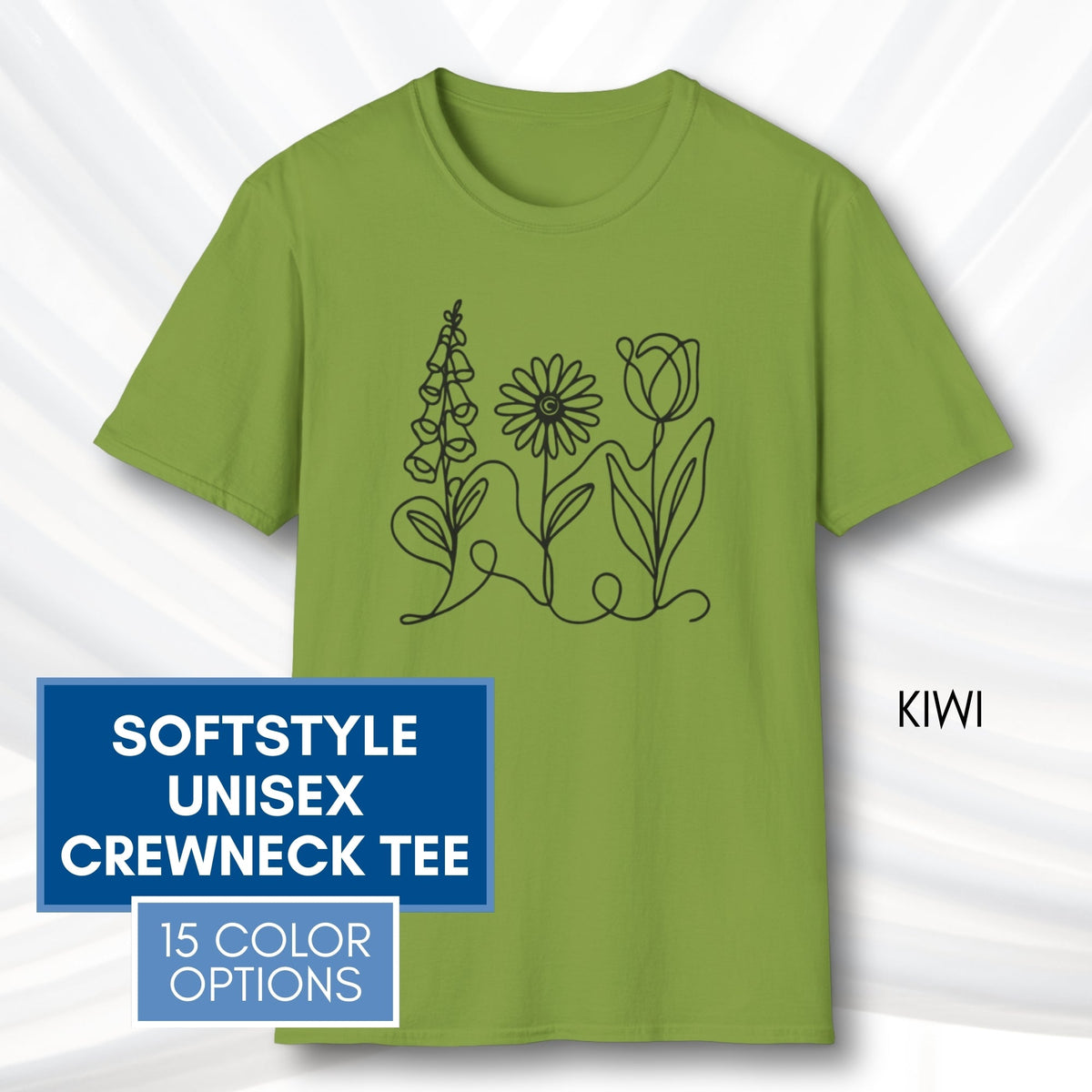foxglove-daisy-tulip-unisex-softstyle-tshirt-subtle-fdt-flowers-tee-kiwi