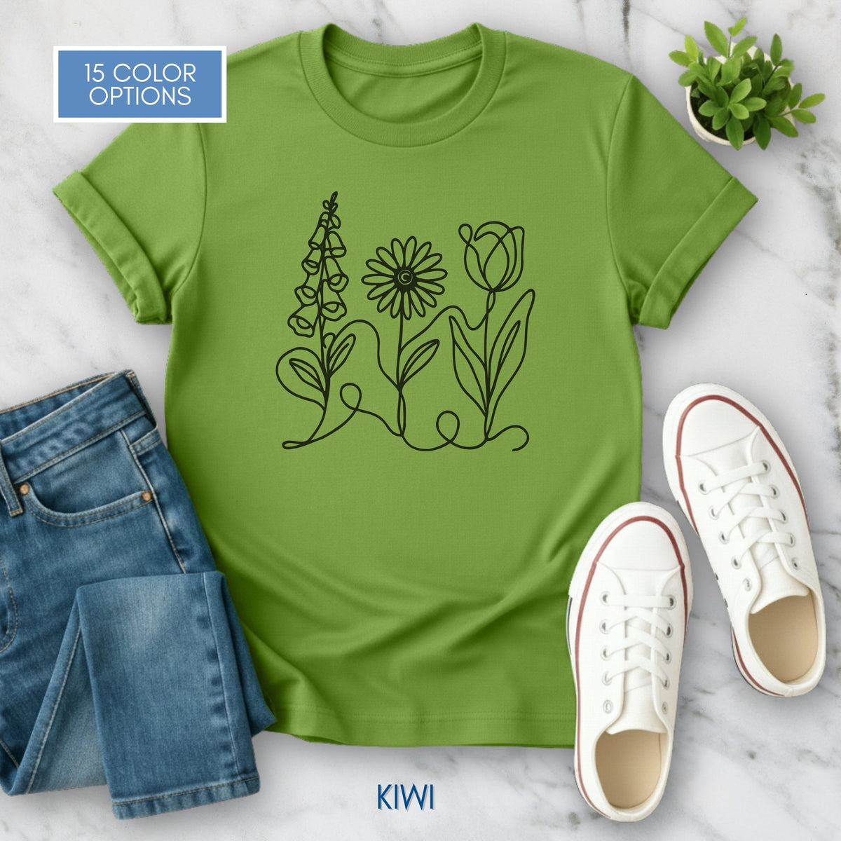 foxglove-daisy-tulip-unisex-softstyle-tshirt-subtle-fdt-flowers-tee-kiwi