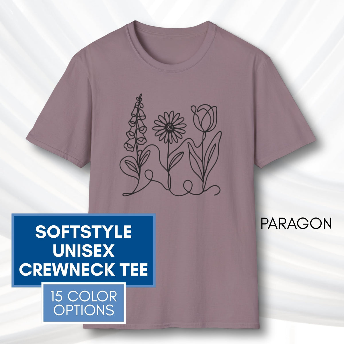 foxglove-daisy-tulip-unisex-softstyle-tshirt-subtle-fdt-flowers-tee-paragon