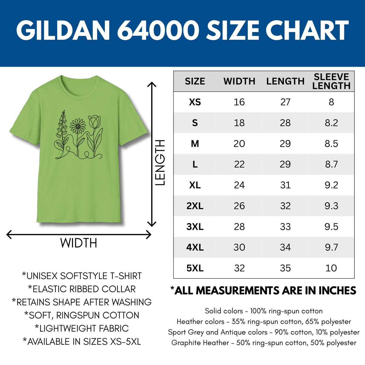 foxglove-daisy-tulip-unisex-softstyle-tshirt-subtle-fdt-flowers-tee-size-chart