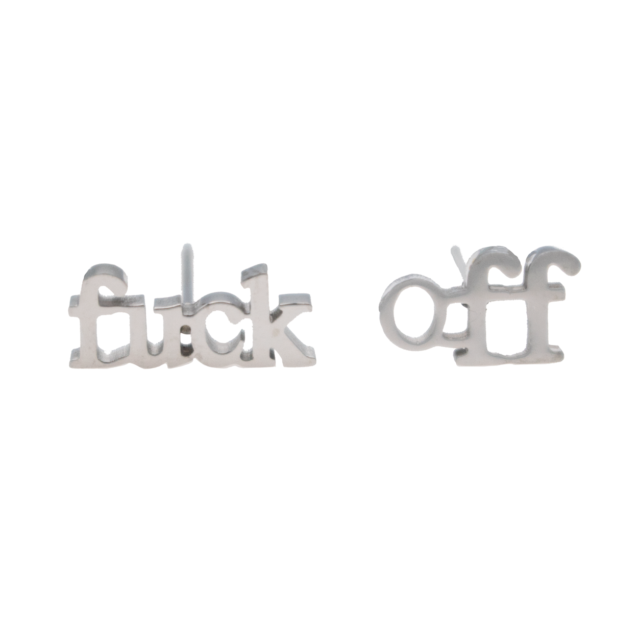 Fuck Earring Sets - Metal Marvels - Bold mantras for bold women.