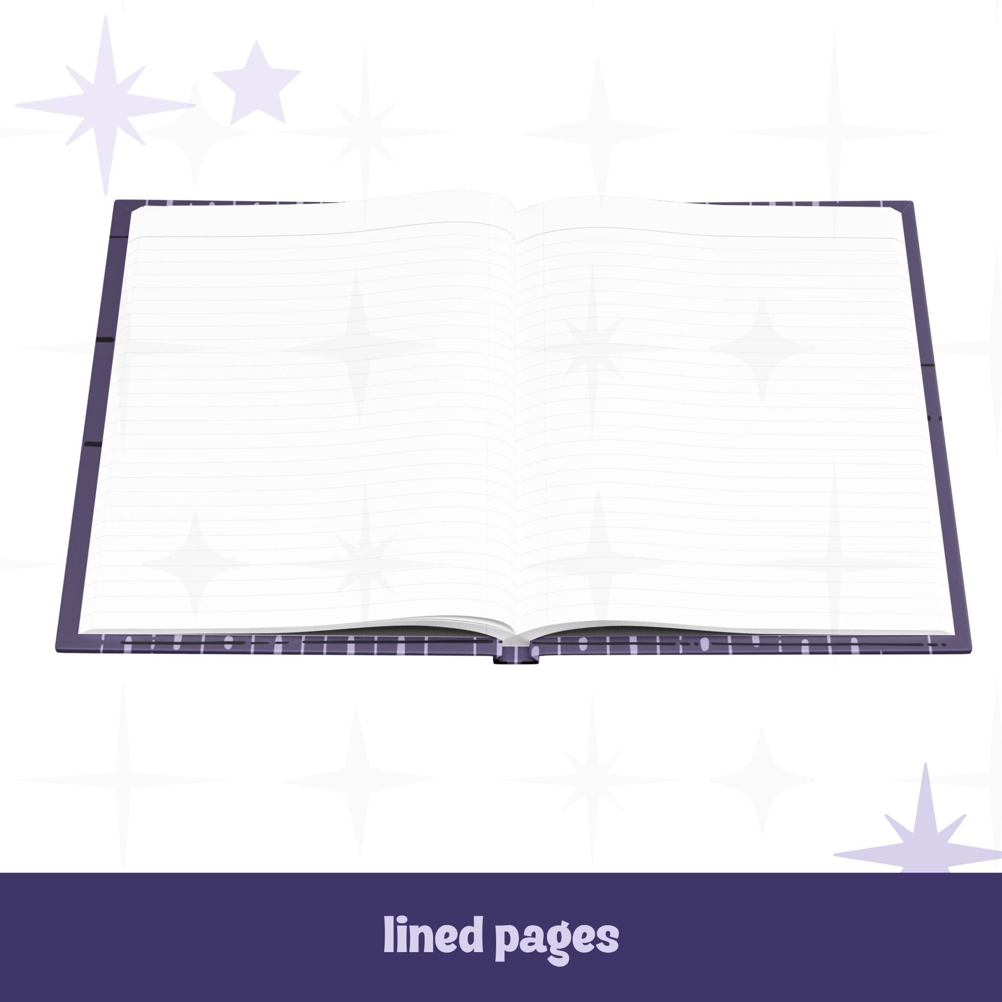 Funny Teams meeting journal open to lined interior pages showing perforated white lined paper