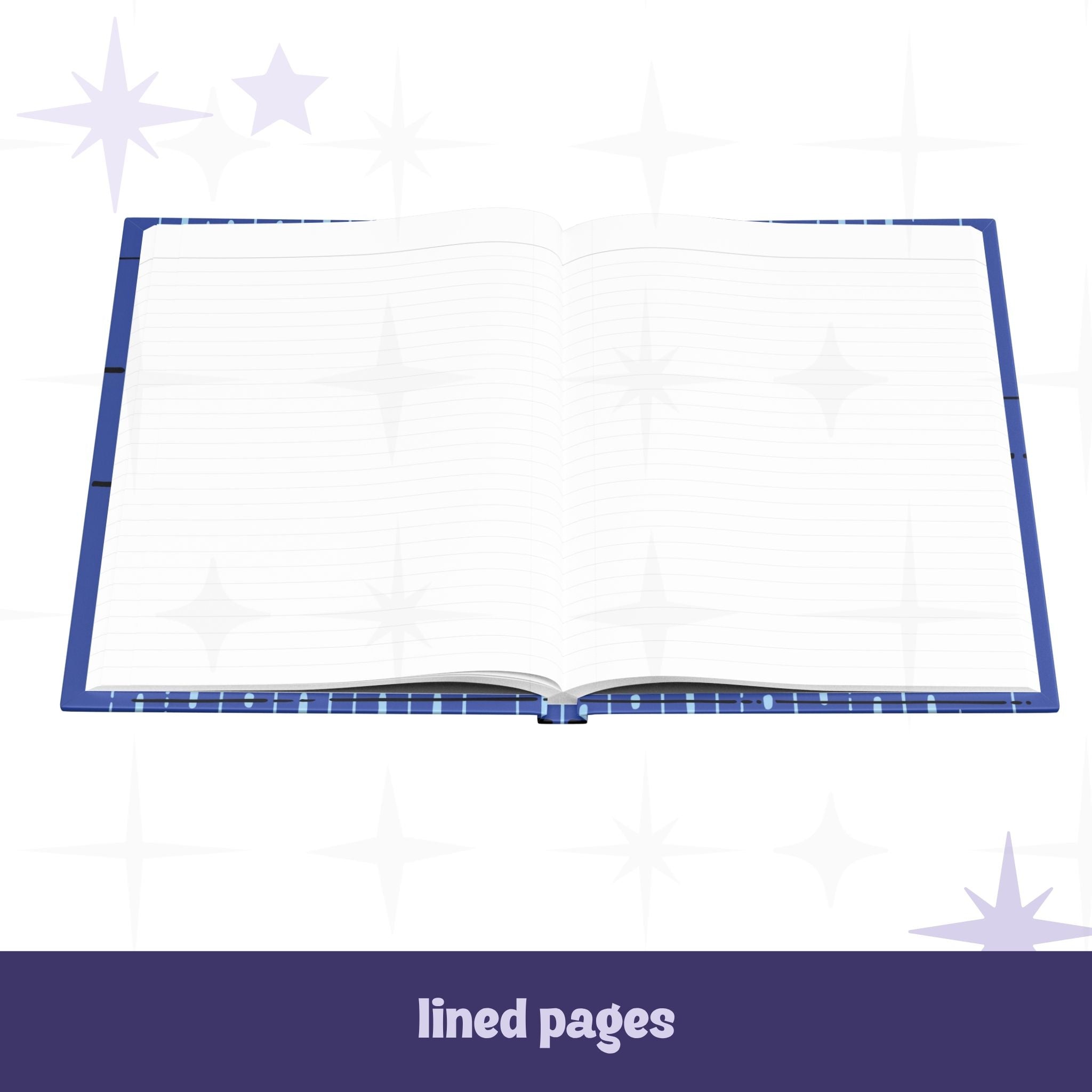 Funny Zoom meeting journal open to lined interior pages showing perforated white lined paper