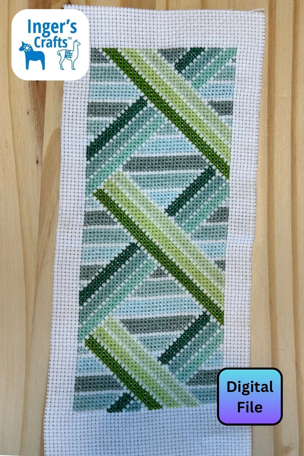 Geometric Bookmark - Green