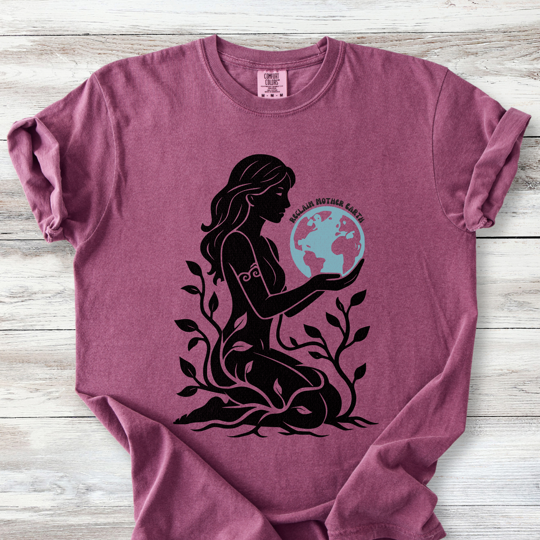 Reclaim Mother Earth Tshirt, Feminist Earth Day Tee, Gaia Goddess Shirt
