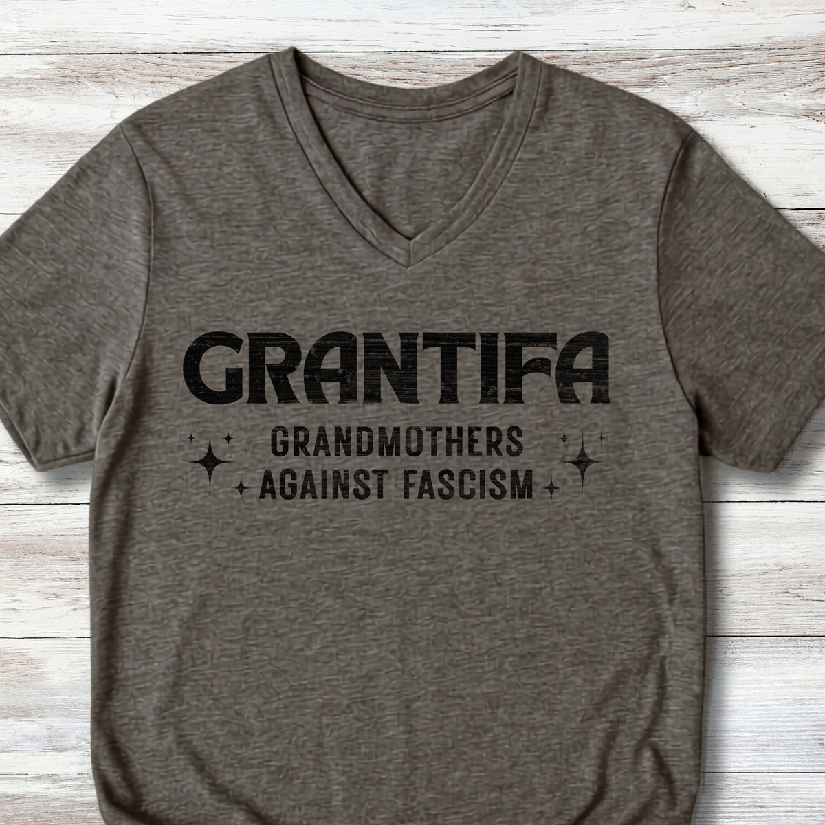 Grantifa Political Resistance V-Neck Shirt, Grandmothers Against Fascism