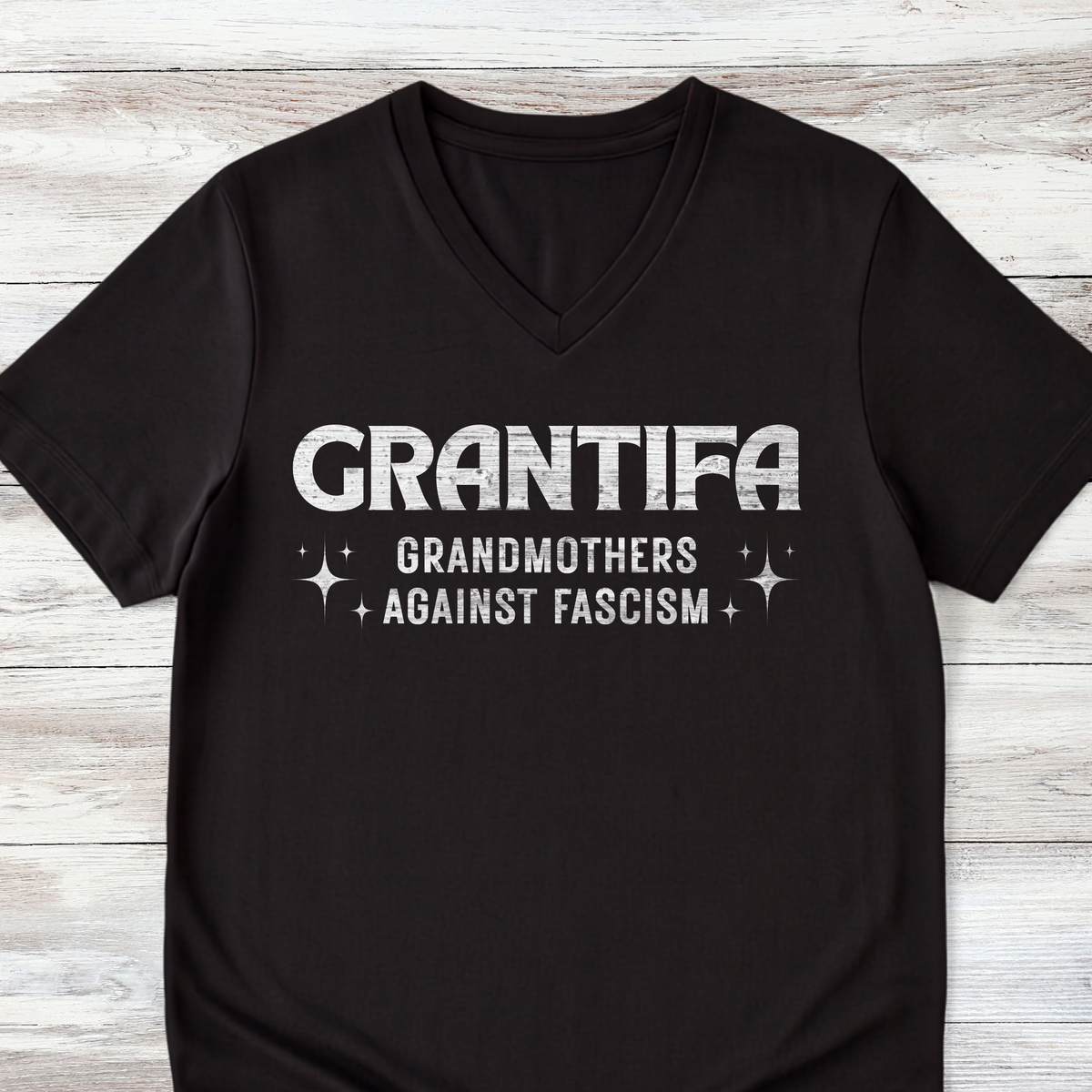 Grantifa Political Resistance V-Neck Shirt, Grandmothers Against Fascism