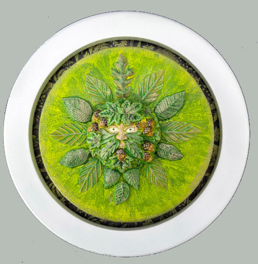 Mythical Green Man Wall Plaque