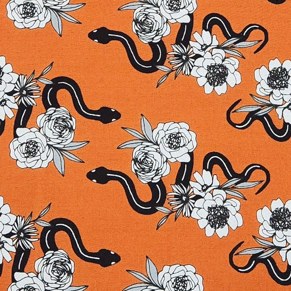 100% Cotton Napkins - Set of 2 - Halloween Snakes