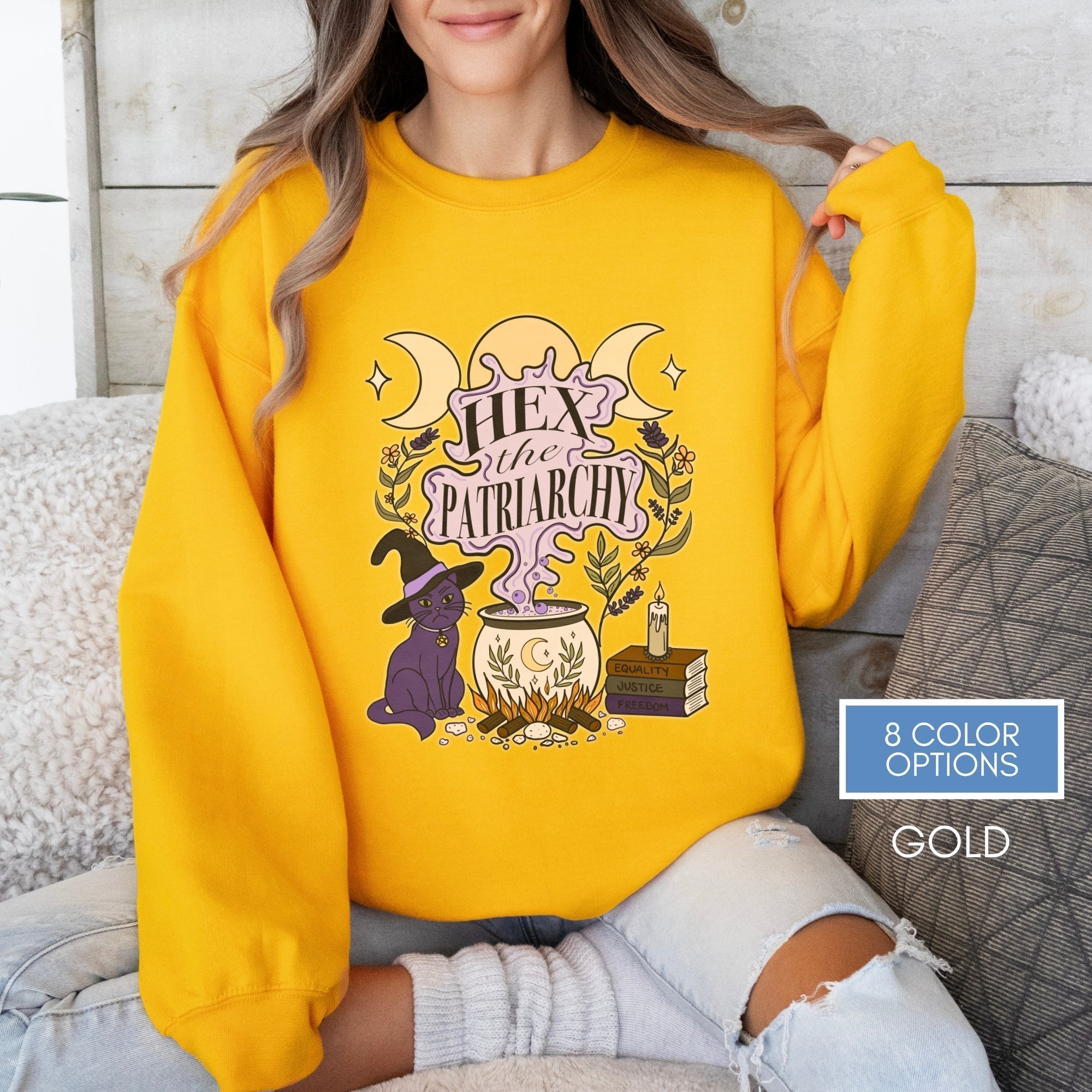 hex-the-patriarchy-witchy-feminist-sweatshirt-halloween-activism-crewneck-sweater-hand-drawn-art